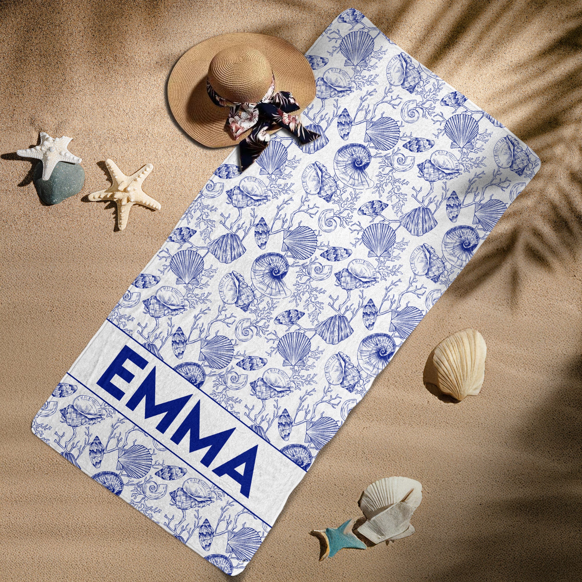 Pattern With Name Vacation Gift Bridesmaid Birthday Gift Girls Trip - Personalized Quick-Dry Beach Towel - Image 7