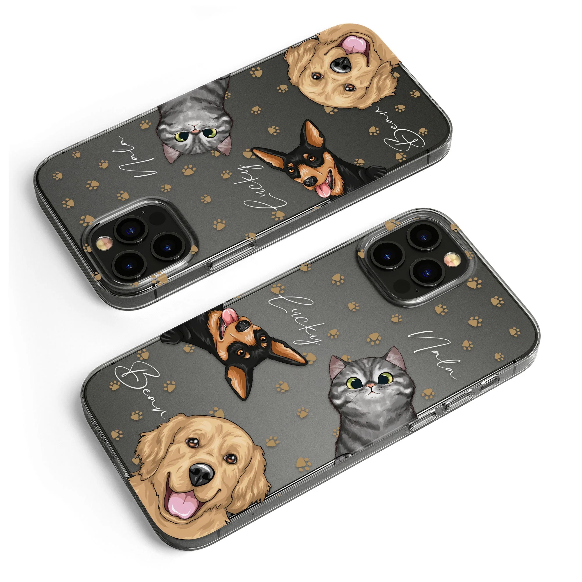 Peek A Boo Pet - Personalized Clear Phone Case - Image 5