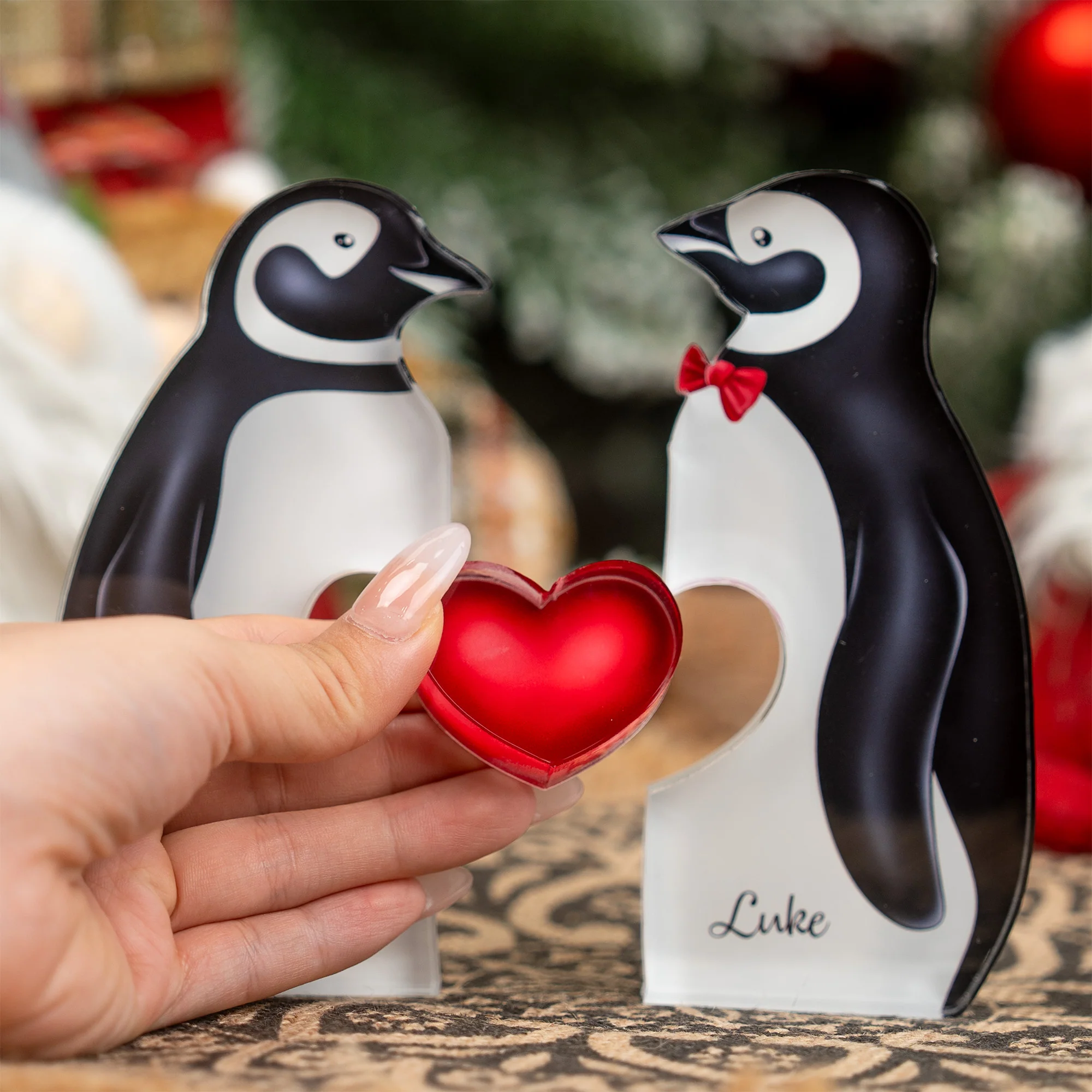 Penguin Couple - Personalized Acrylic Plaque - Image 4