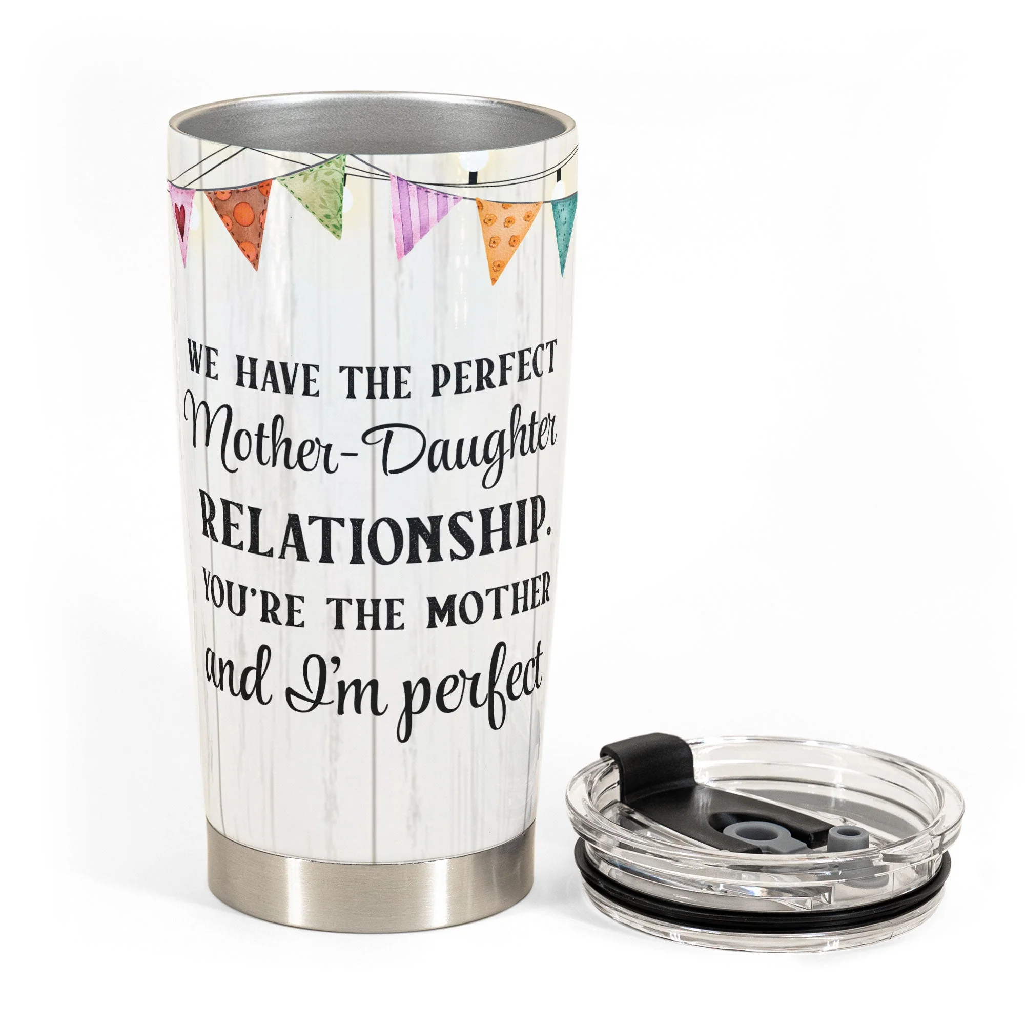 Perfect Mother-Daughter Relationship - Personalized Tumbler Cup - Gift For Mom, Mother, Mama From Daughter - Image 3