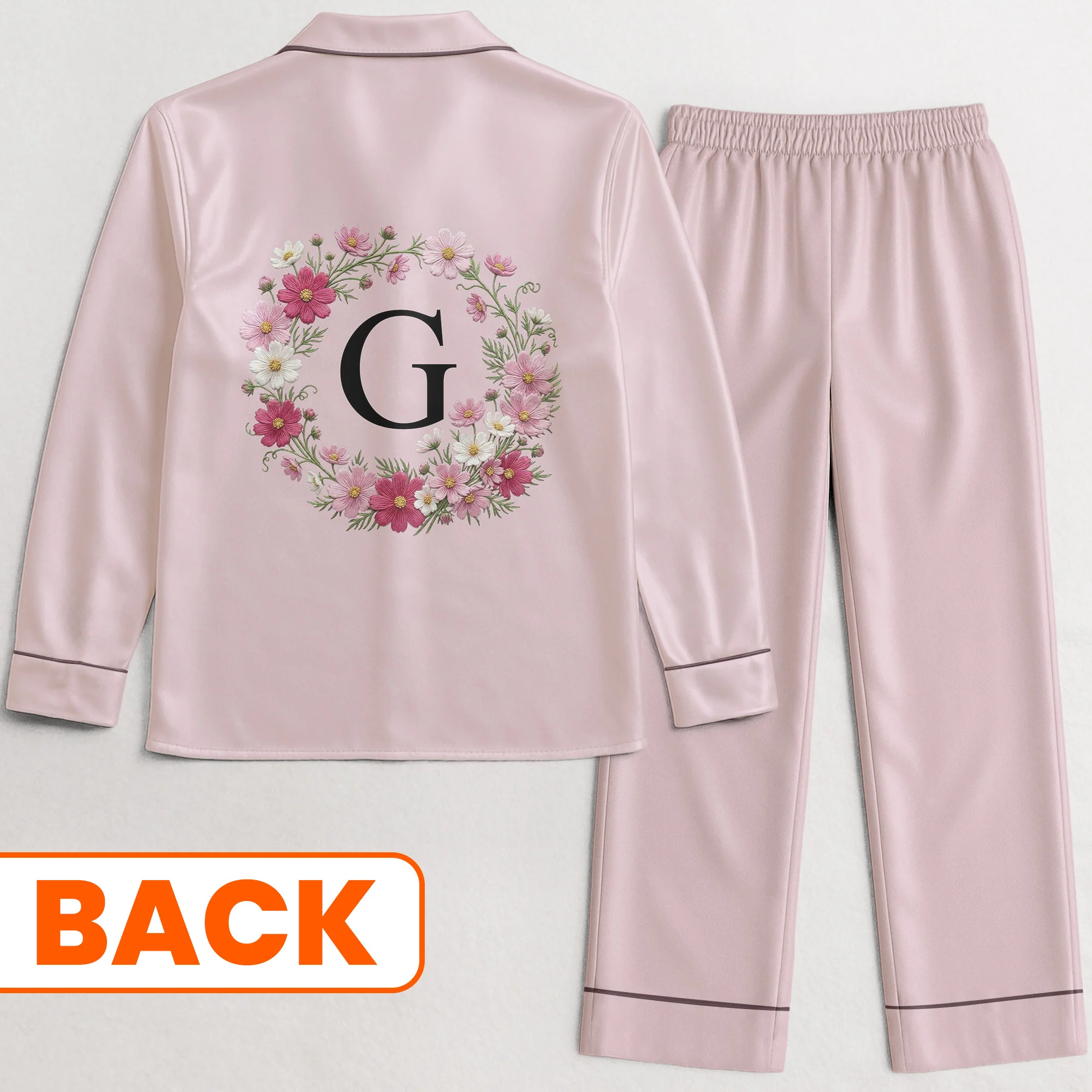 Personalized Flower Pajamas Wedding Party Bridal Party Gifts - Personalized Pajamas - Image 3