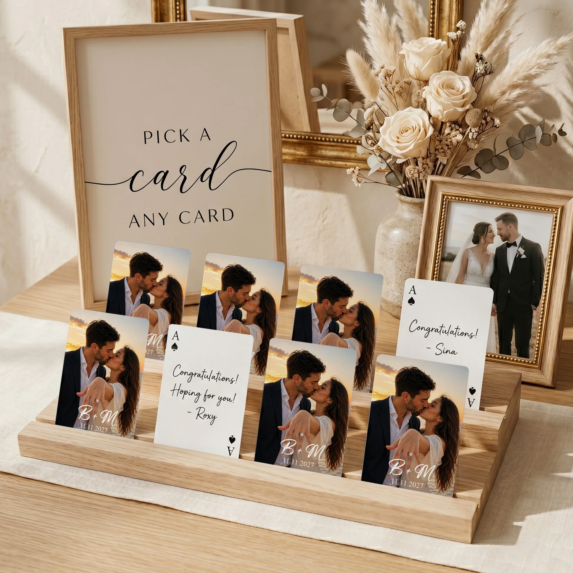 Personalized Wedding Guest Book Alternative - Custom Playing Cards Deck - Personalized Playing Cards - Image 2