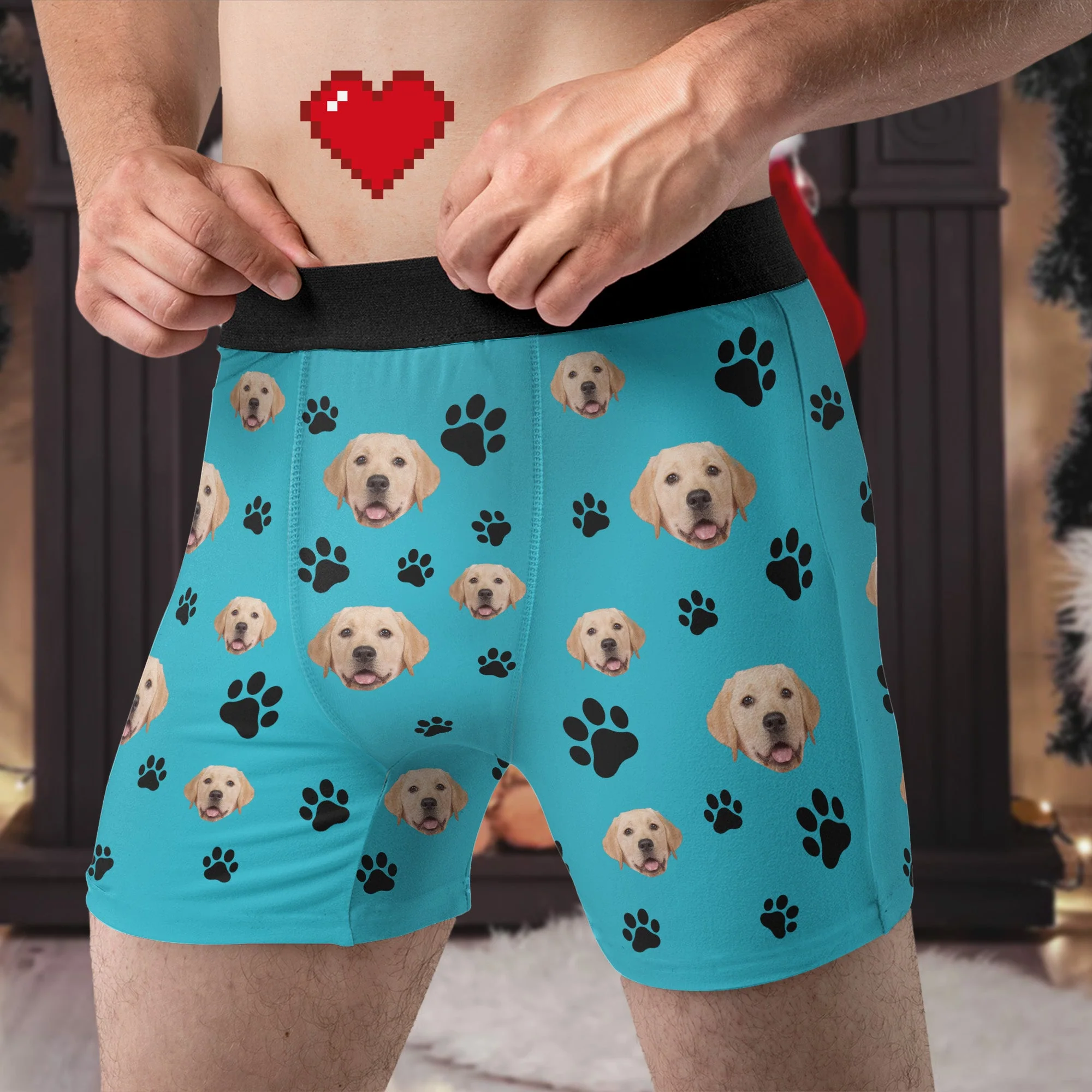 Pet Boxer Briefs - Personalized Photo Men's Boxer Briefs - Image 4