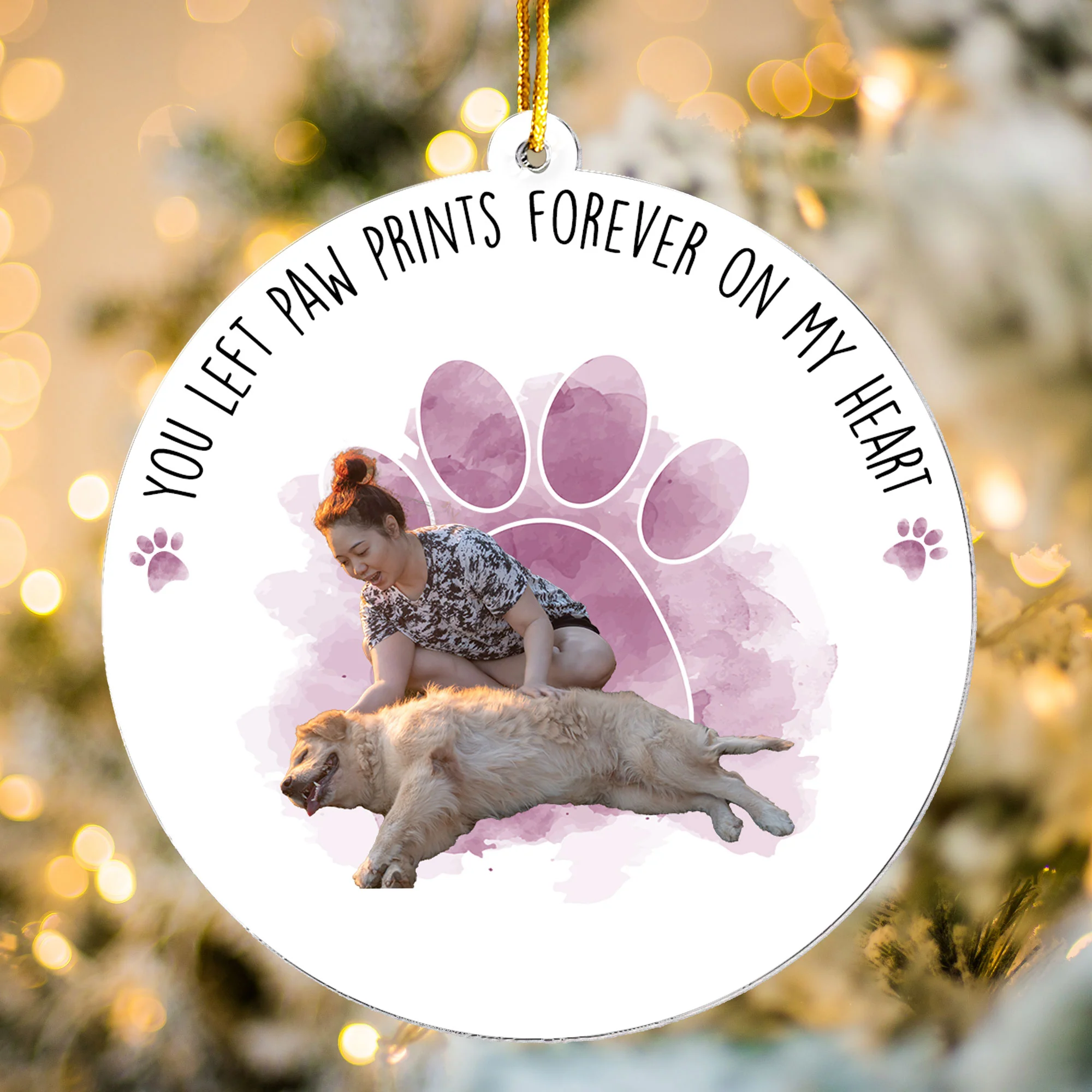 Pet Loss Custom Photo Saying Goodbye So Hard - Personalized Acrylic Photo Ornament - Image 4