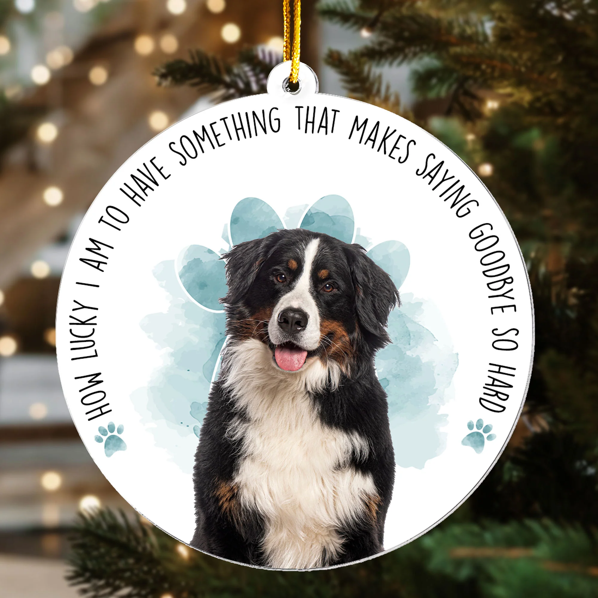 Pet Loss Custom Photo Saying Goodbye So Hard - Personalized Acrylic Photo Ornament - Image 7