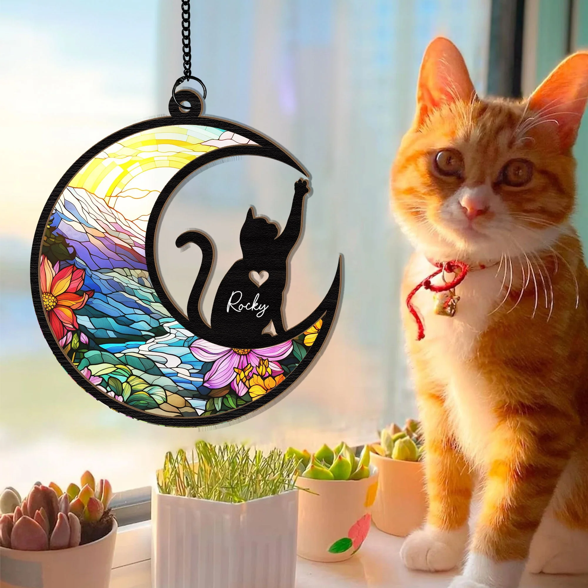 Pet Loss - Personalized Window Hanging Suncatcher Ornament - Image 3
