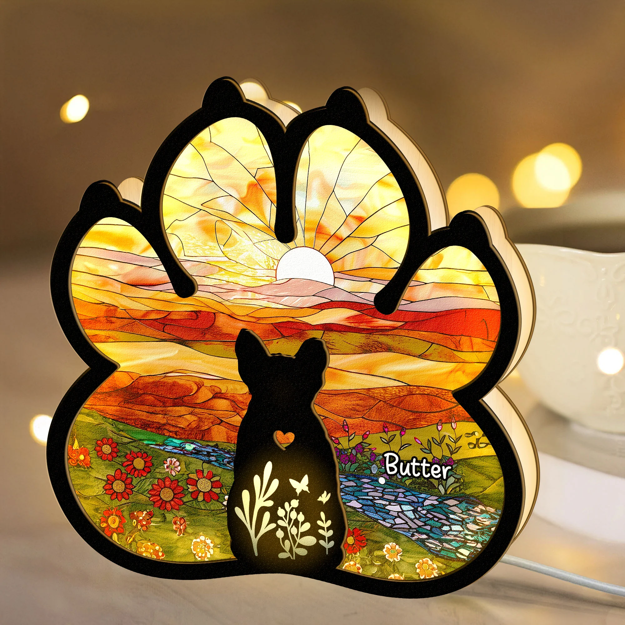 Pet Memorial - Personalized LED Night Lamp - Image 2