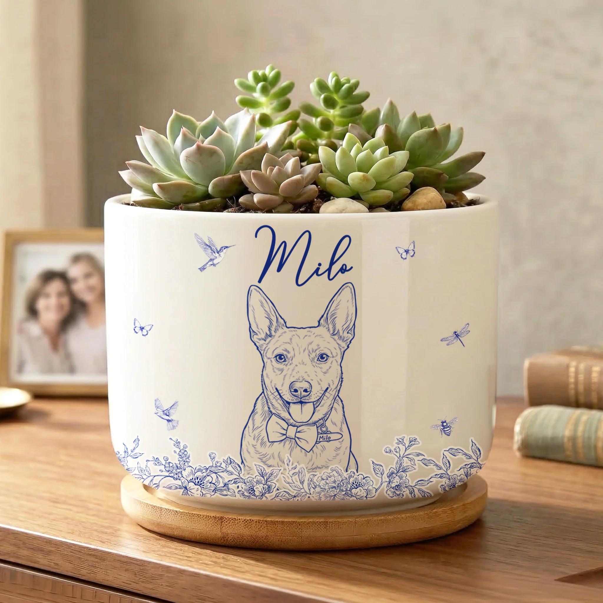 Pet Memorial Planter Remembrance Gift For Dog Lover Cat Lover - Personalized Ceramic Plant Pot