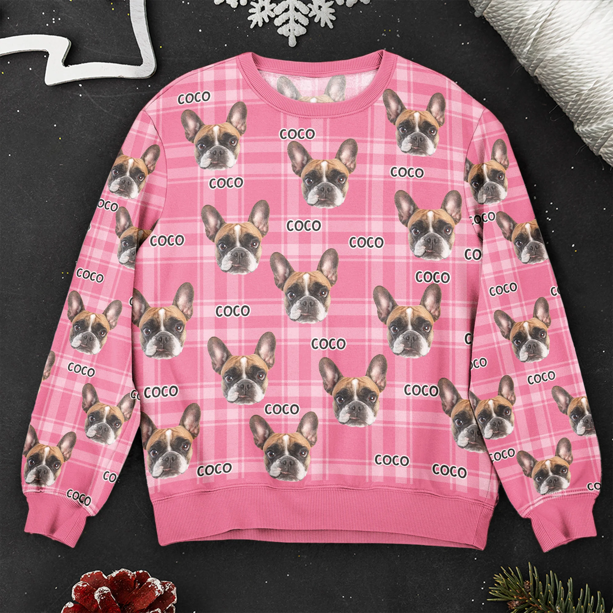 Pet Pattern - Personalized Photo AOP Sweatshirt - Image 4