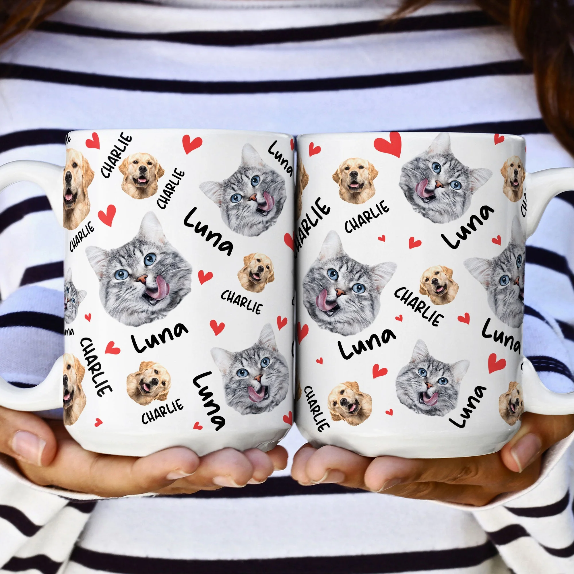 Pets Face And Name - Personalized Photo Mug - Image 5