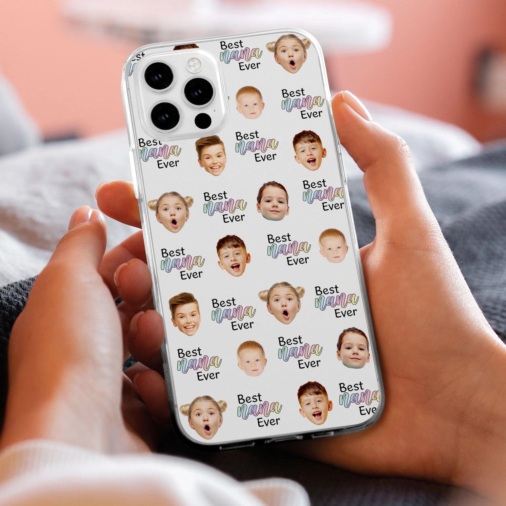 Best Grandma, Nana, Gigi, Mommy - Personalized Photo Clear Phone Case - Image 2