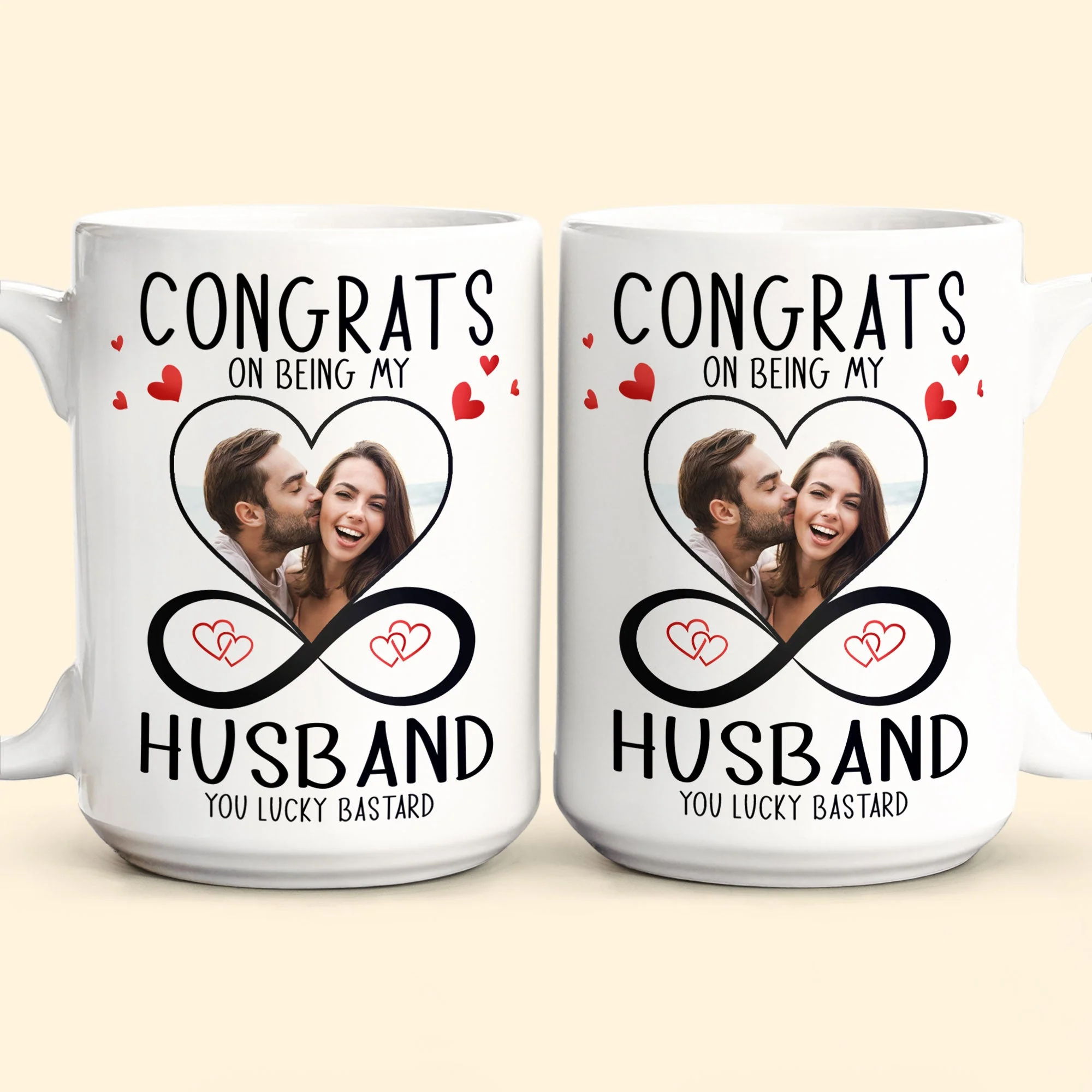 Congrats On Being My Husband - Personalized Photo Mug - Image 3