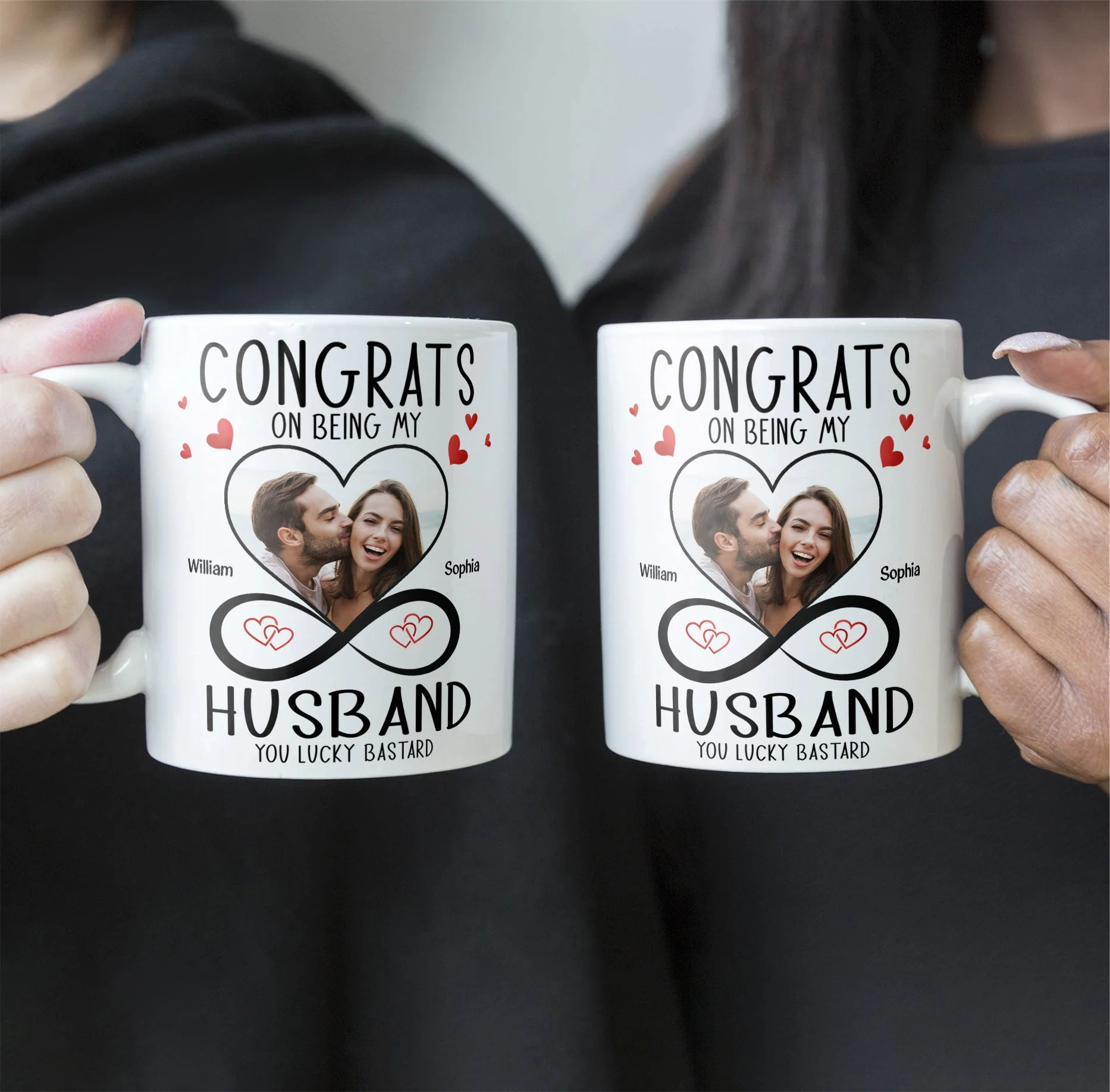 Congrats On Being My Husband - Personalized Photo Mug - Image 6