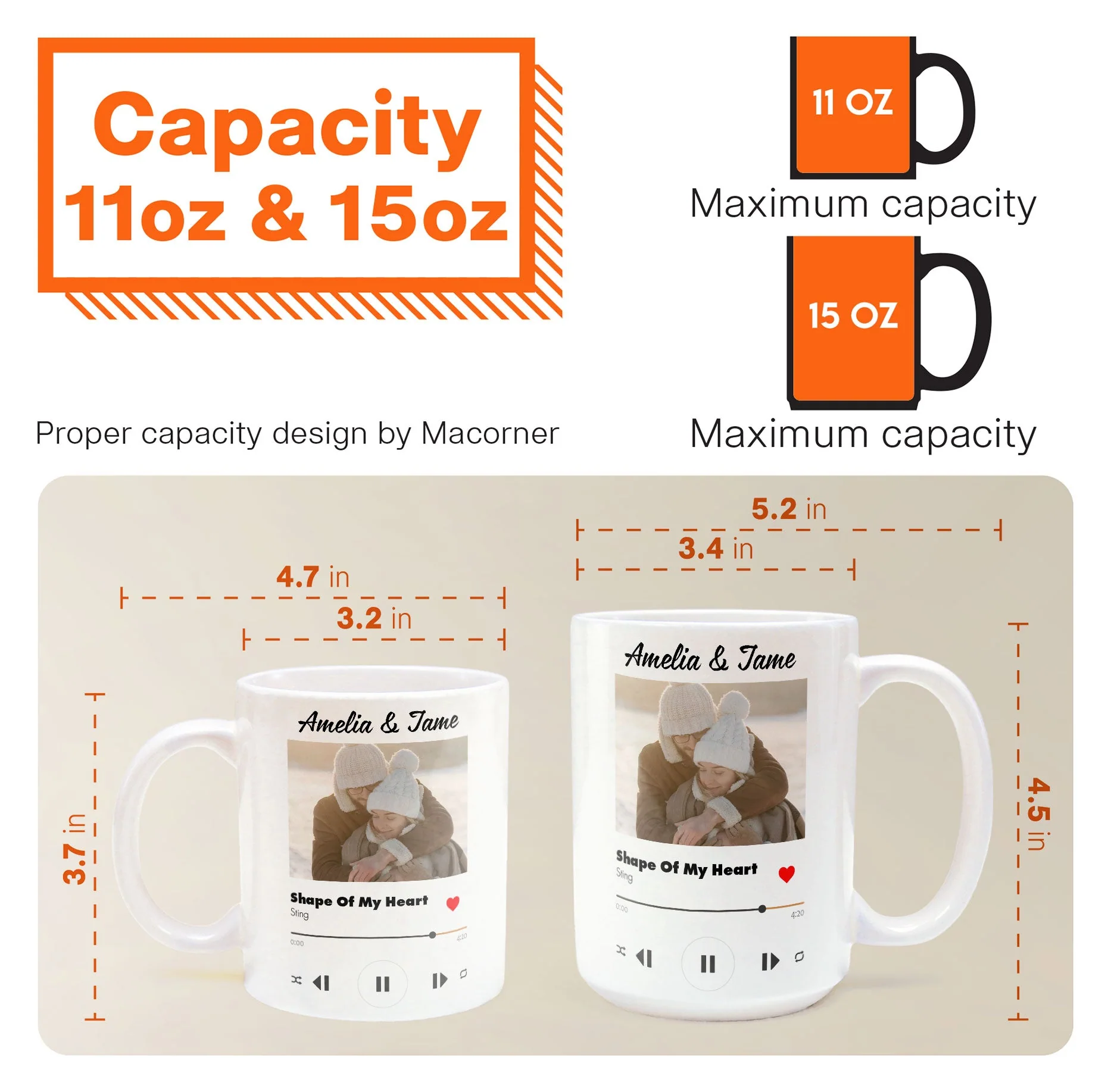 Custom Favorite Couple Song - Personalized Photo Mug - Image 8