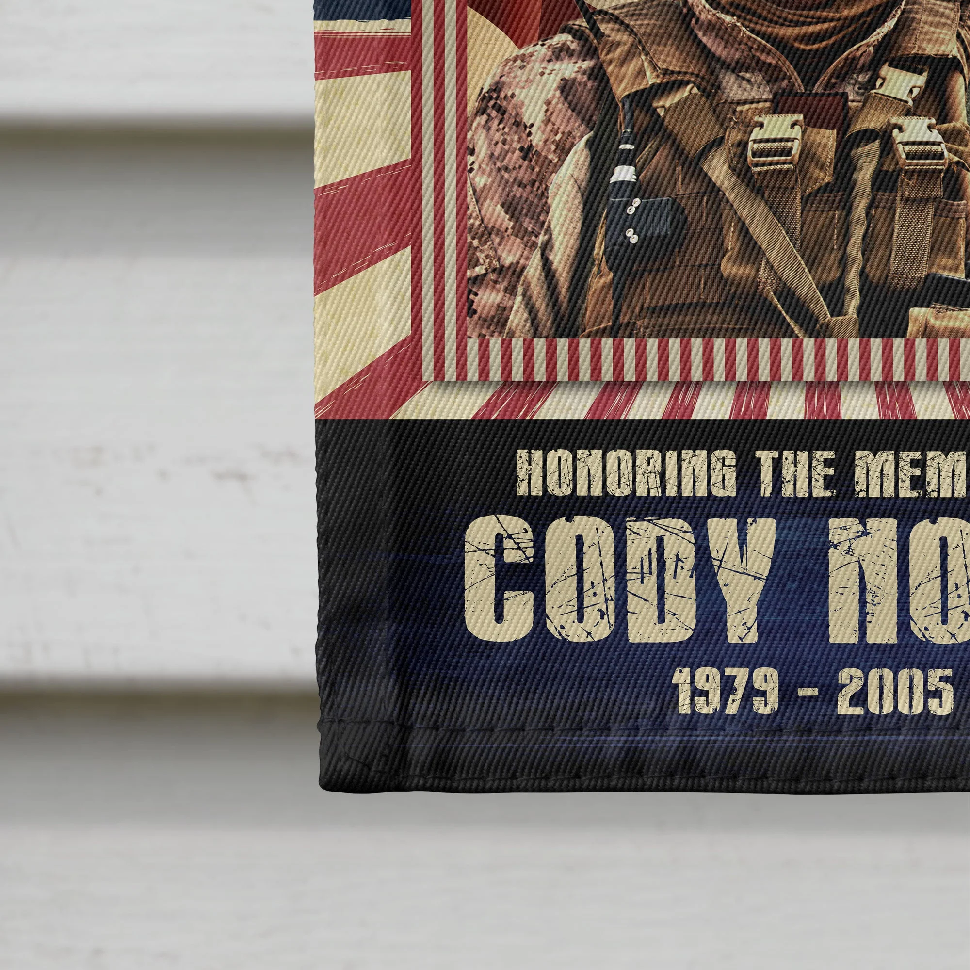 Honoring The Memory Of - Personalized Photo Garden Flag - Image 5