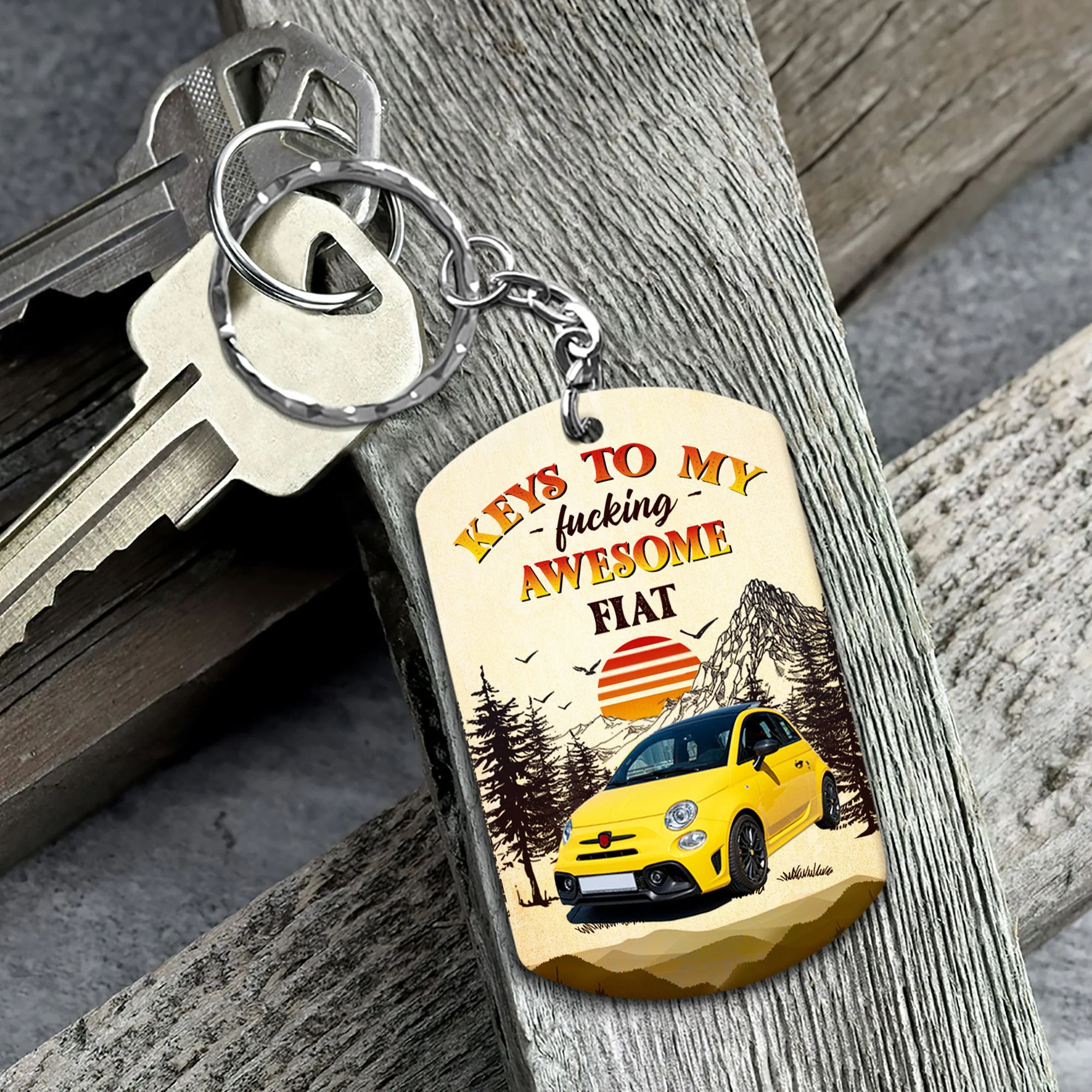 Keys To My Awesome Car - Personalized Photo Keychain - Image 3