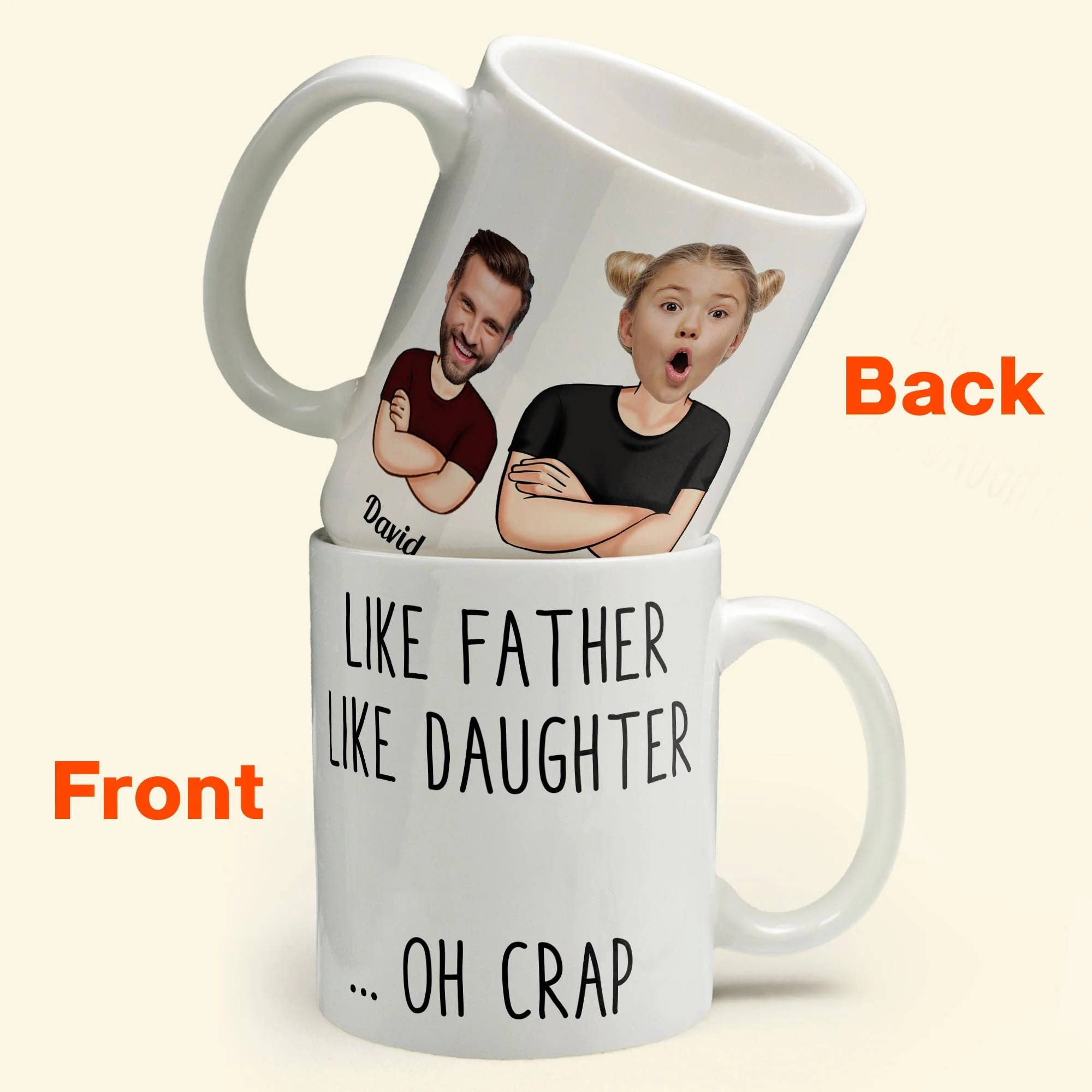 Like Father Like Daughter - Personalized Photo Mug - Image 3