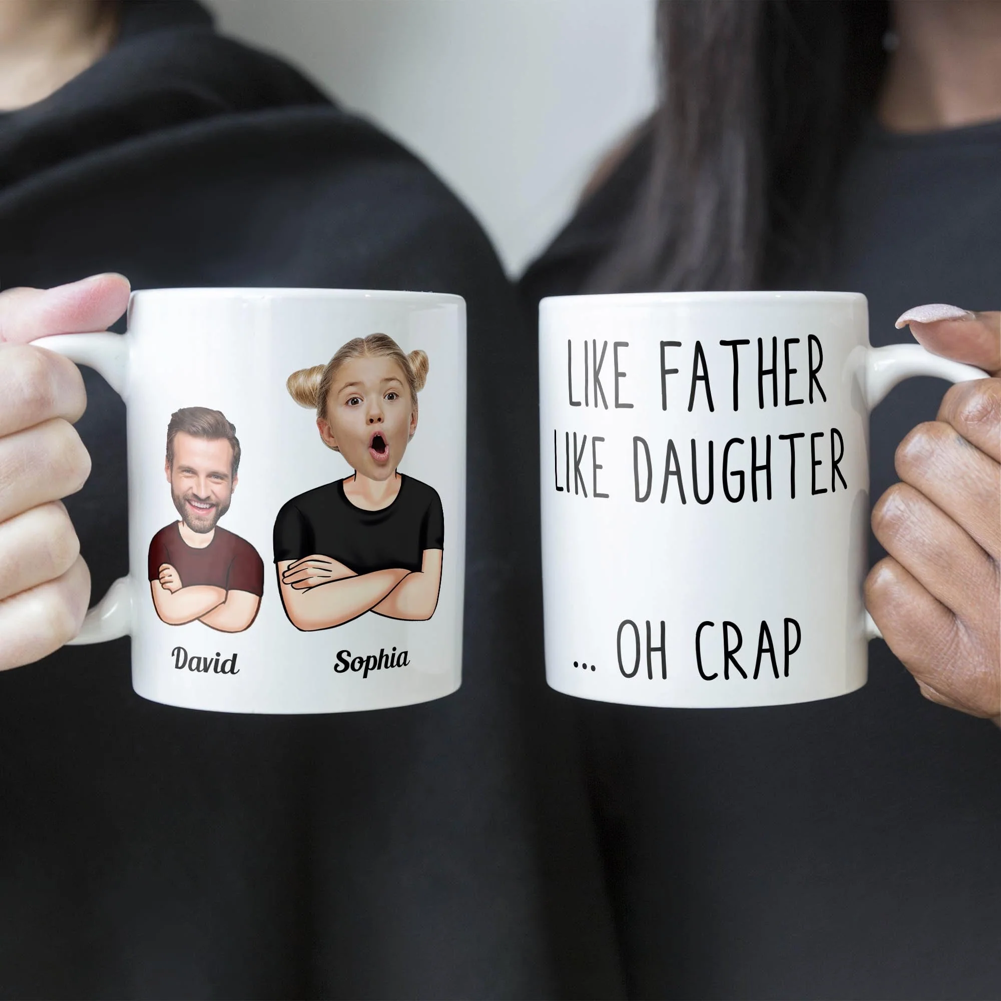 Like Father Like Daughter - Personalized Photo Mug - Image 6