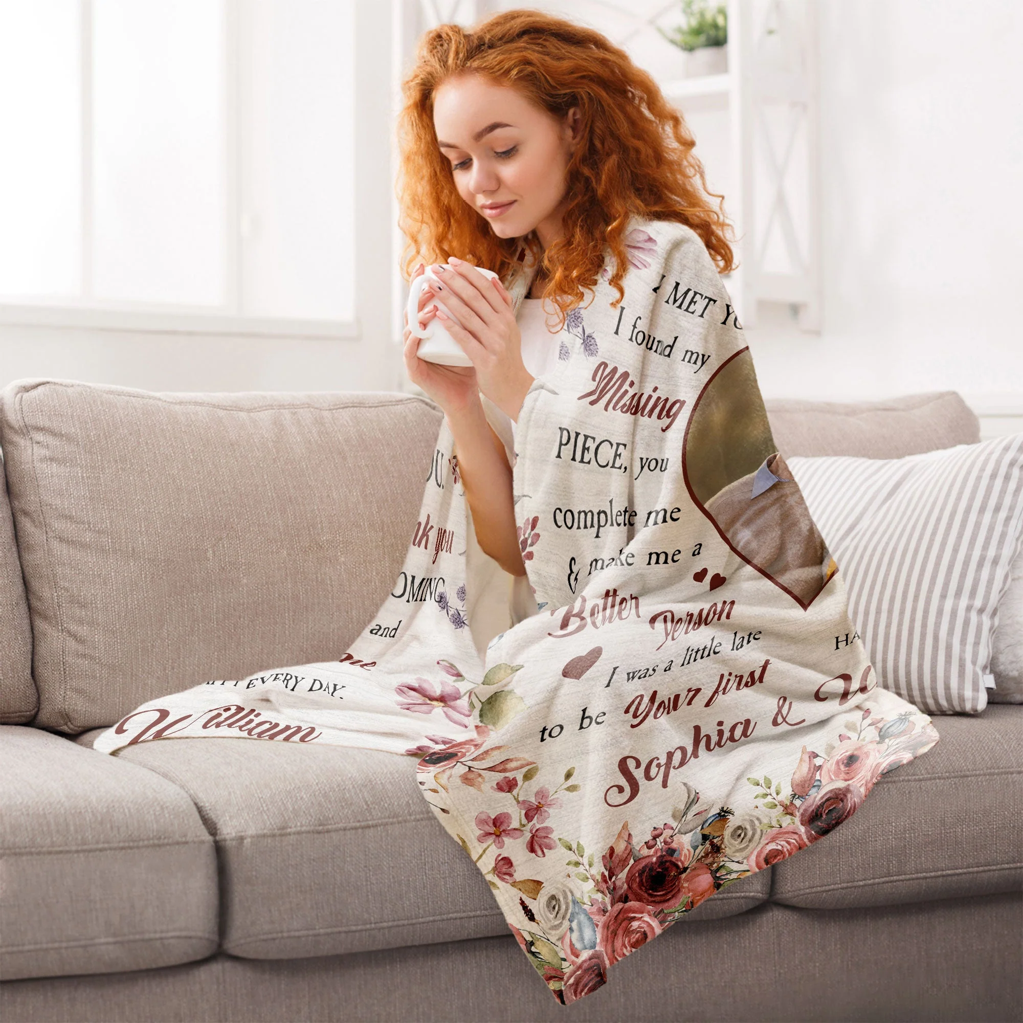 My Missing Piece - Personalized Photo Blanket - Image 5