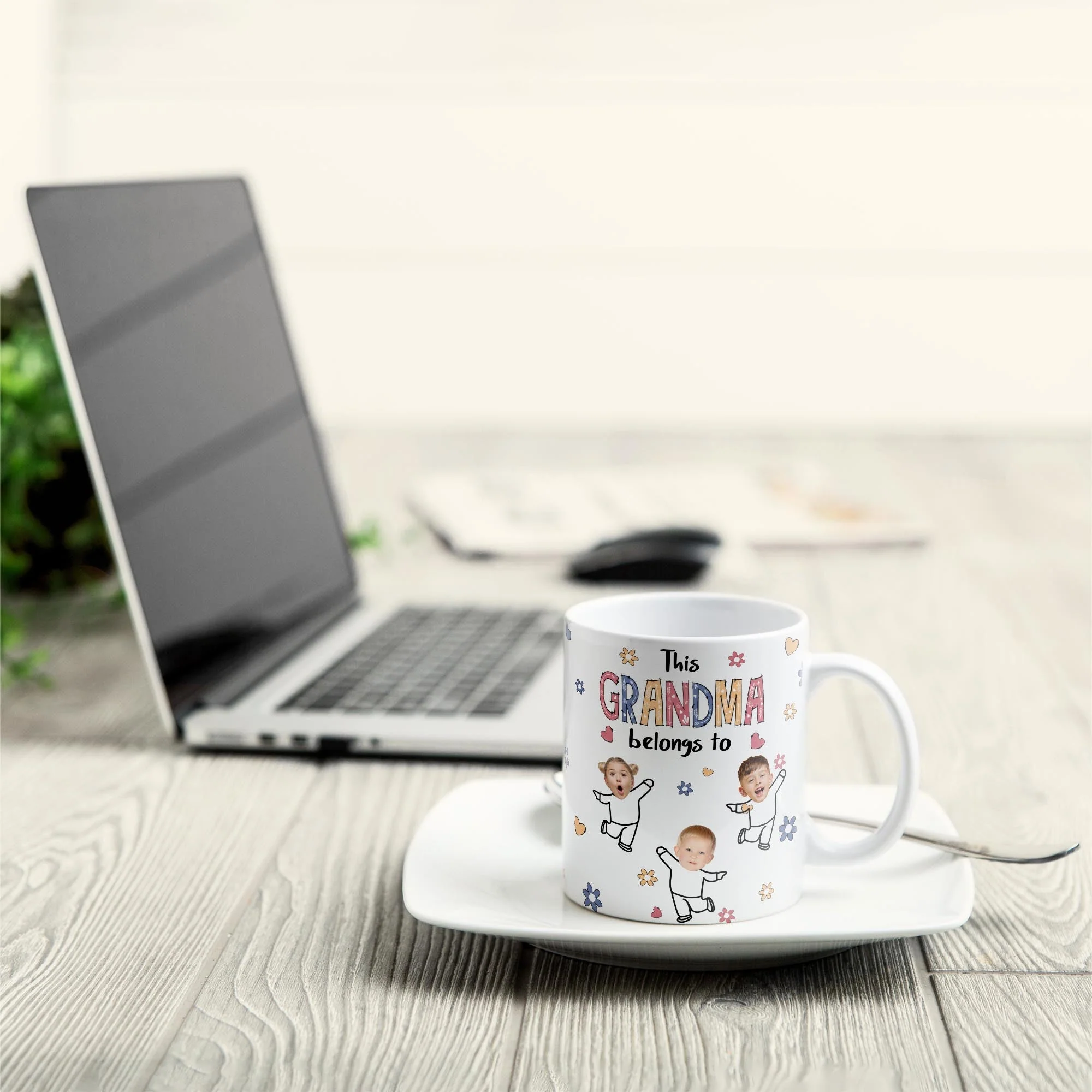 This Grandma Belongs To - Personalized Photo Mug - Image 3