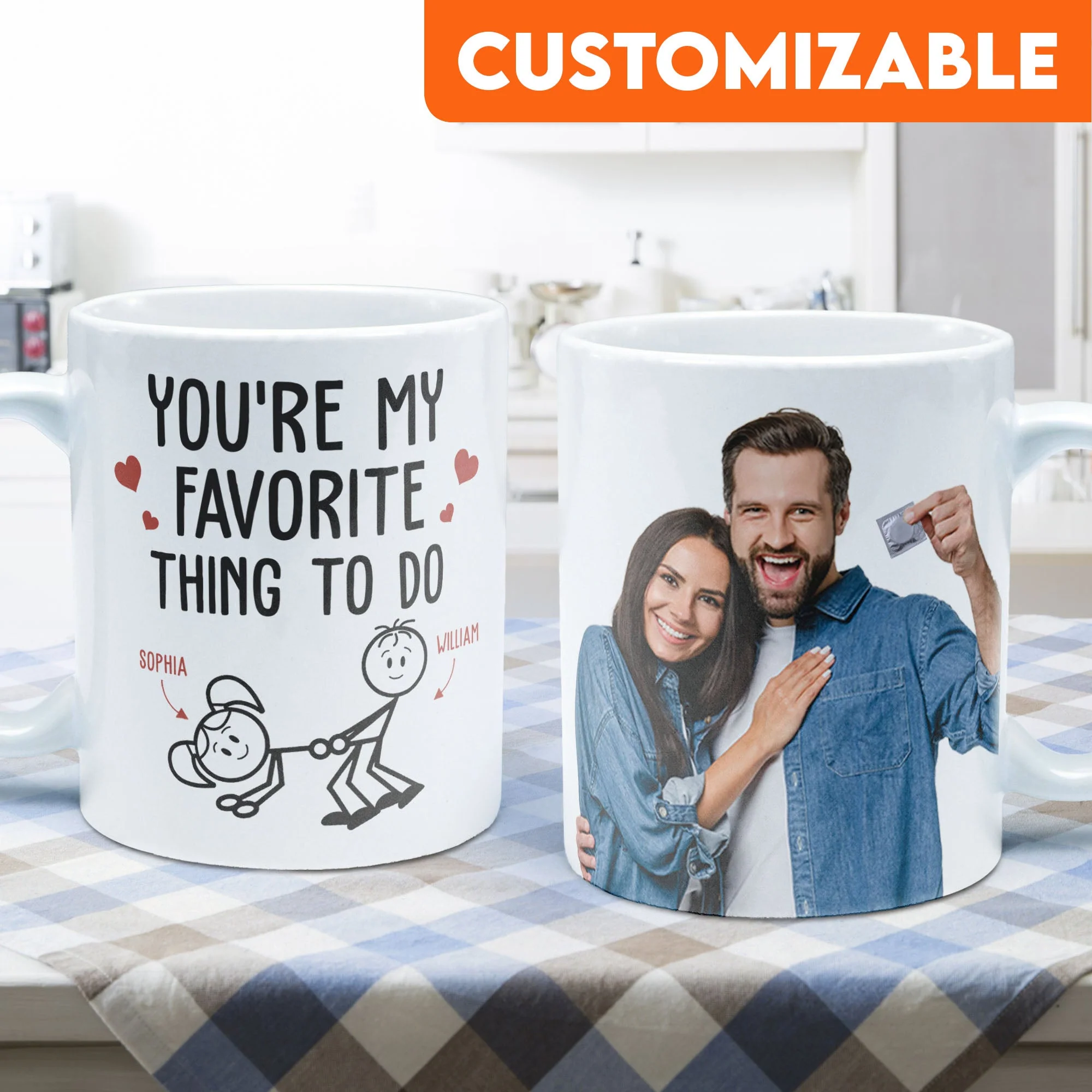 You Are My Favorite Thing To Do - Personalized Photo Mug - Image 6