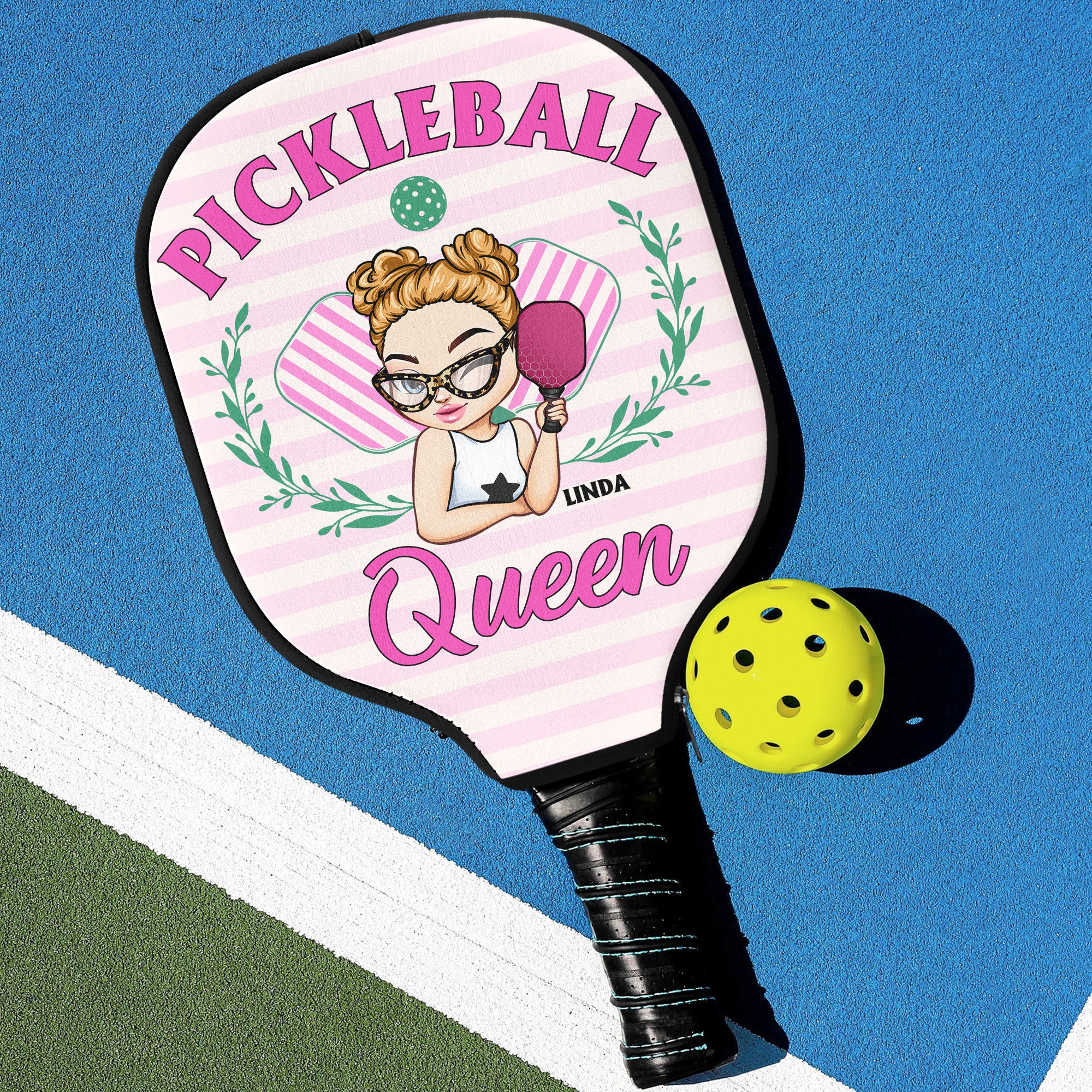 Pickleball Queen - Custom Pickleball Paddle Cover - Image 3