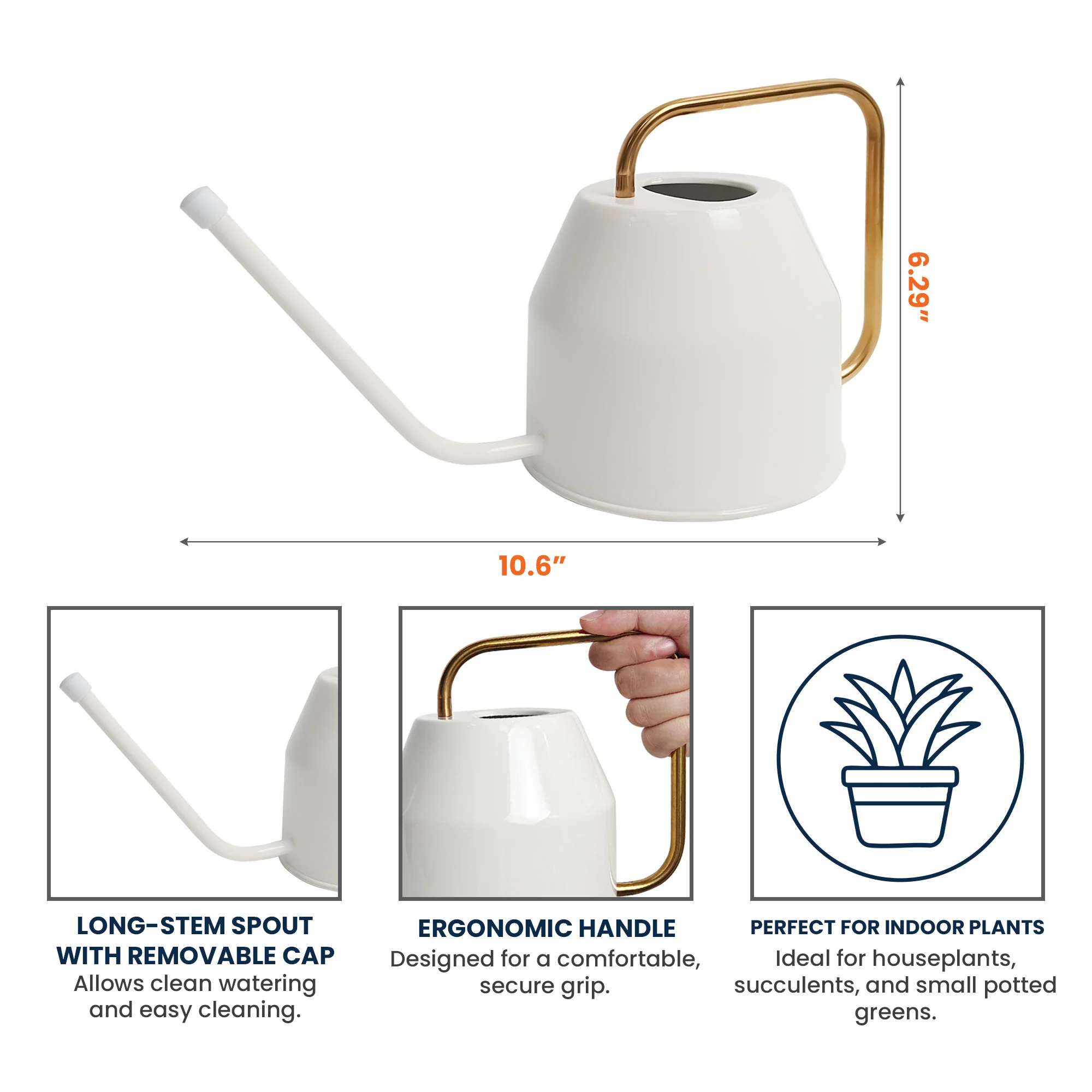 Plant Lover Custom Birth Flower & Name - Personalized Indoor Watering Can - Image 5