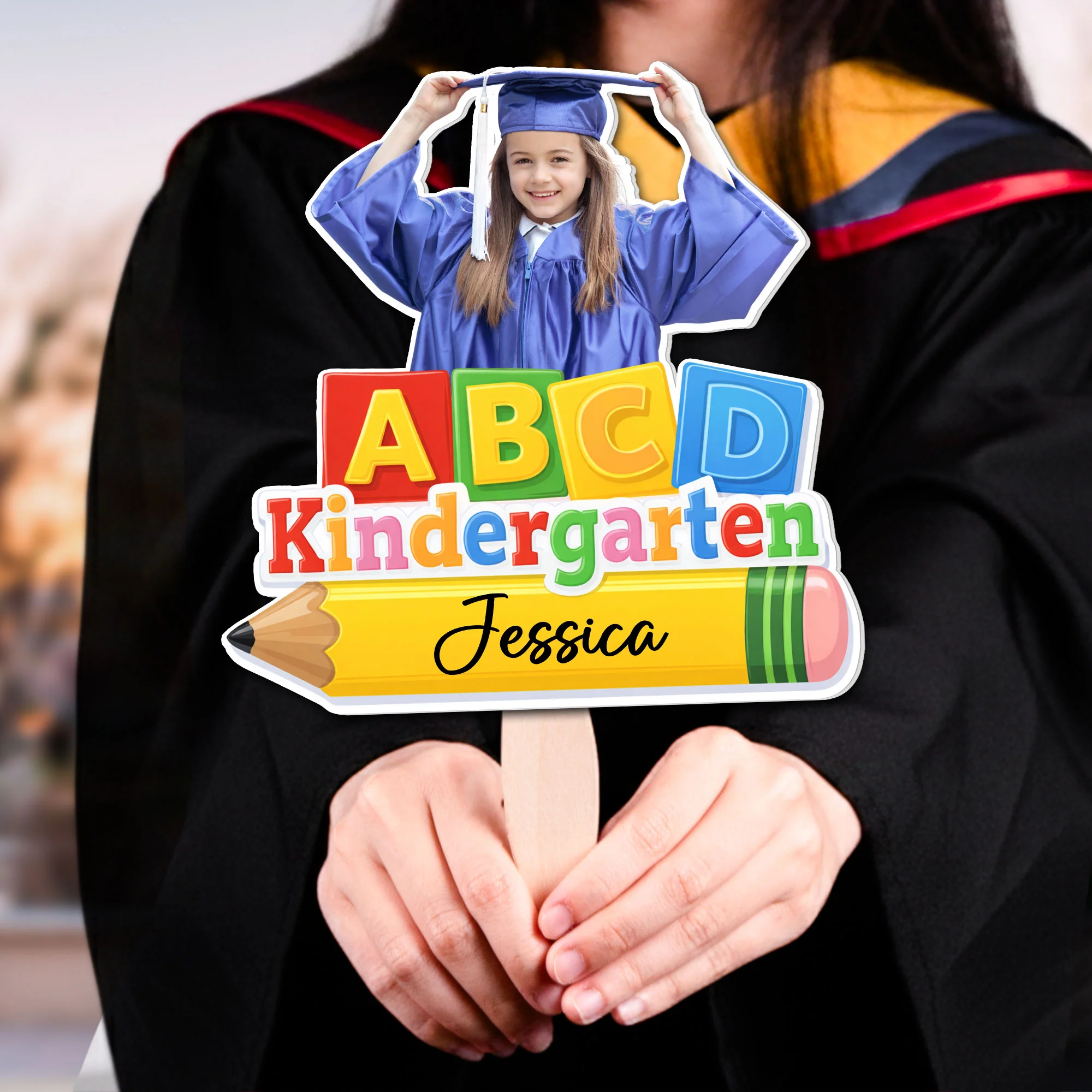 Pre K Kindergarten Abcd Graduation - Personalized Graduation Fan - Image 3