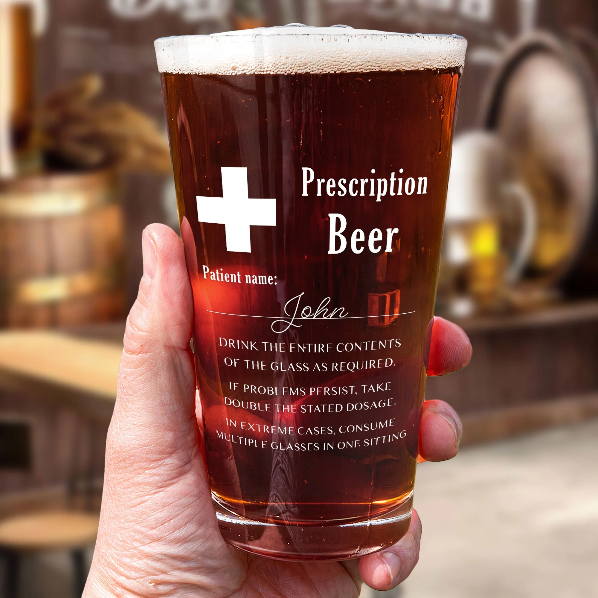 Prescription Beer - Personalized Beer Glass - Image 4