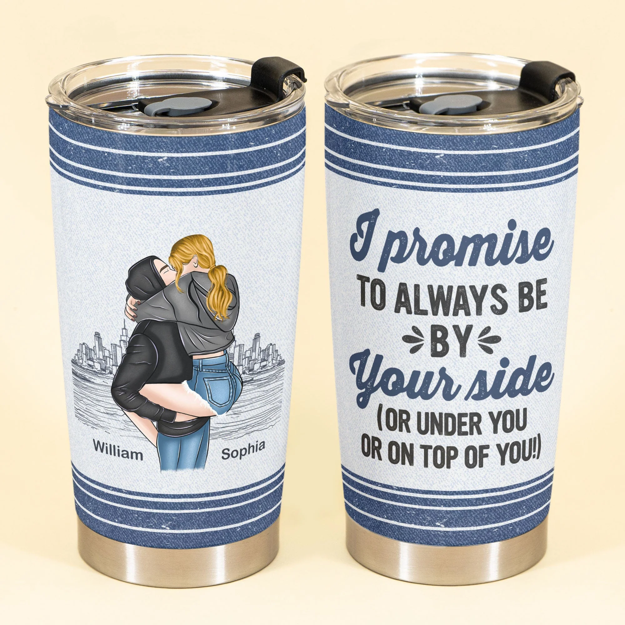 Promise To Always Be By Your Side - Personalized Tumbler - Image 2