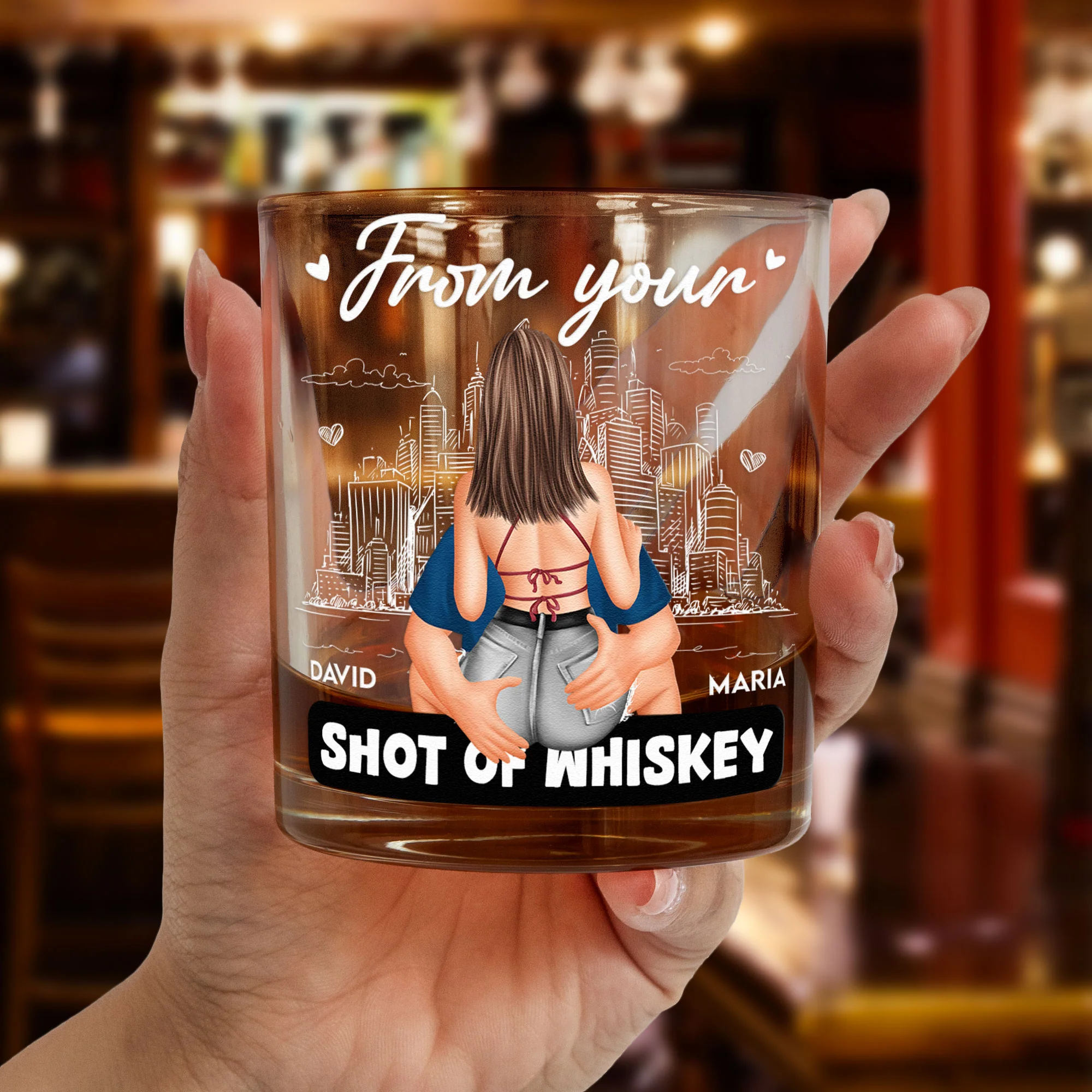 Promise To Always Be By Your Side - Personalized Whiskey Glass - Gift For Husband - Image 4