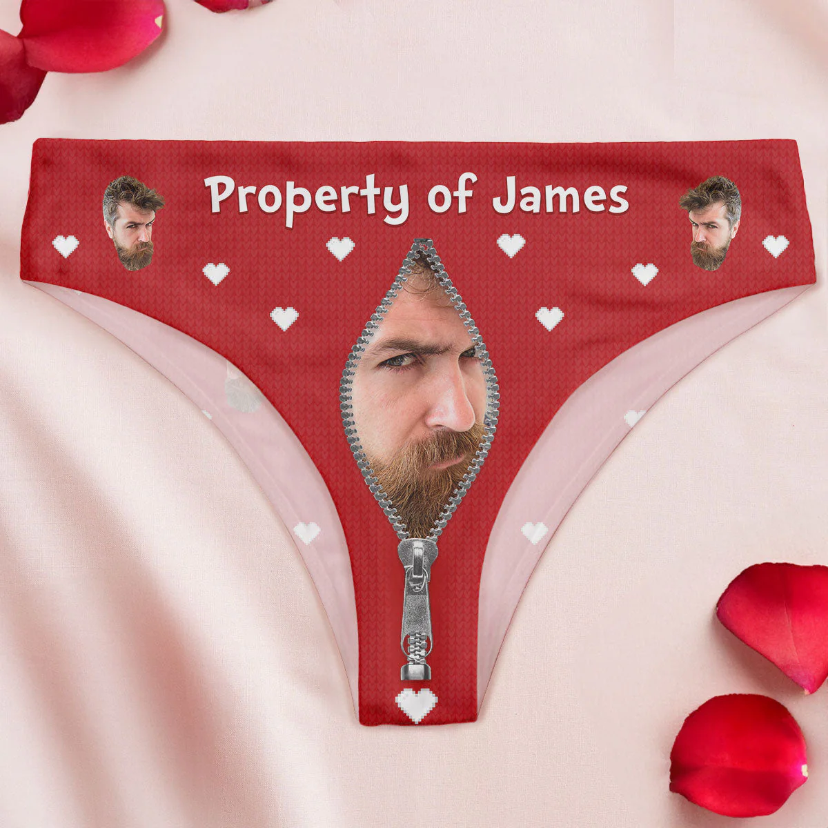 Property Of Anniversary Gift For Wife - Personalized Photo Women's Low-waisted Brief - Gift For Wife - Image 7