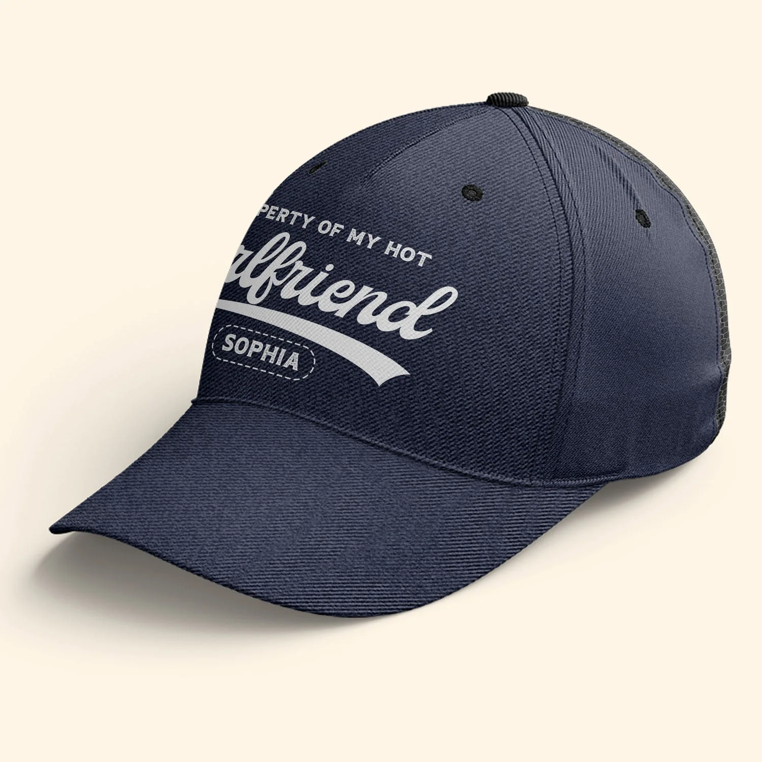 Property Of My Hot Girlfriend - Personalized Classic Cap - Image 4