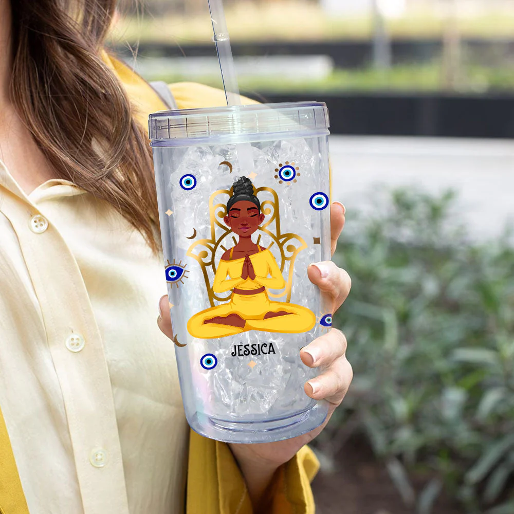 Protect Your Energy - Personalized Acrylic Tumbler With Straw - Image 4