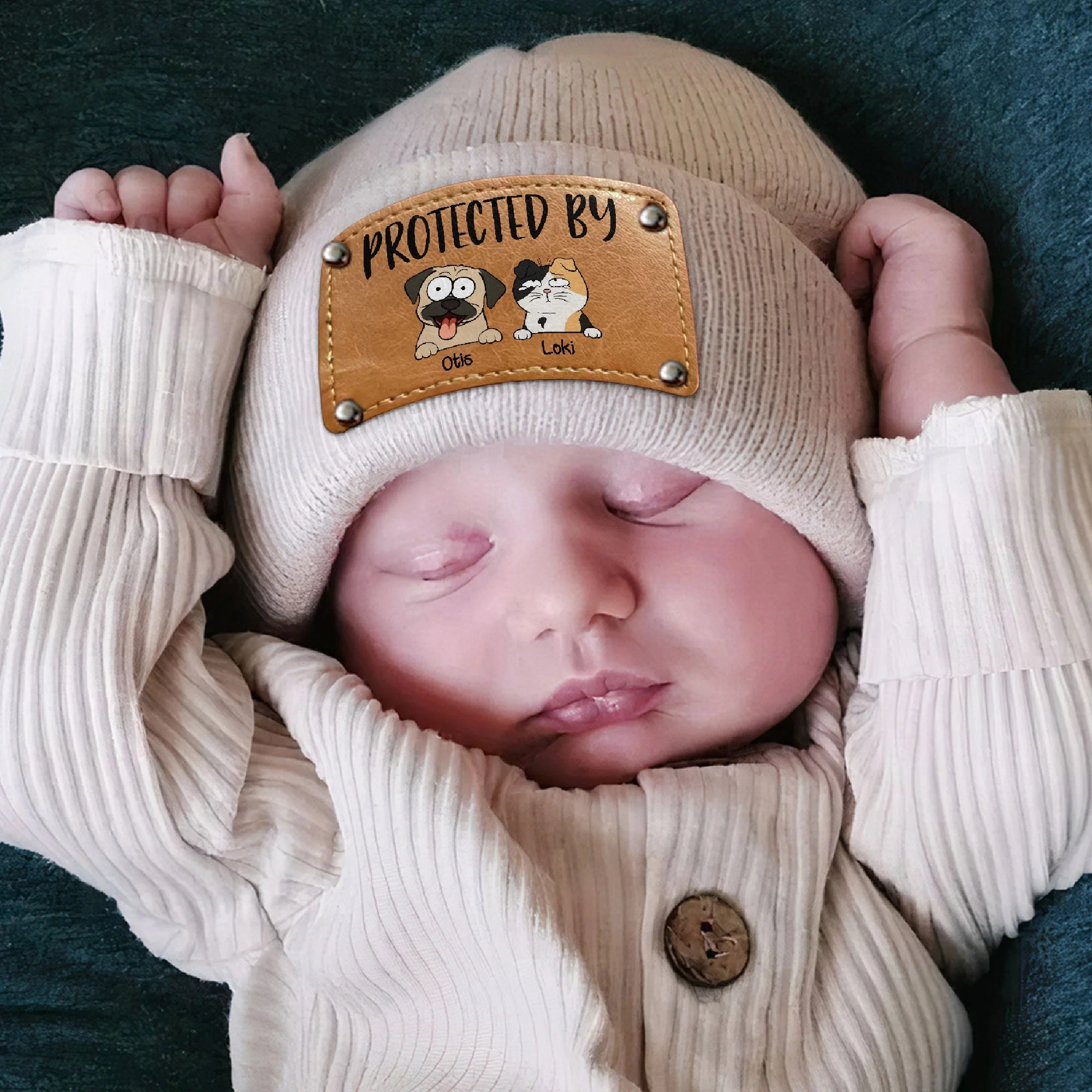 Protected By - Personalized Beanie - Image 4
