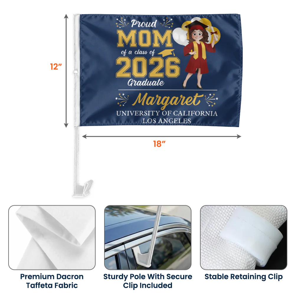 Proud Graduation - Personalized Car Flag - Image 5