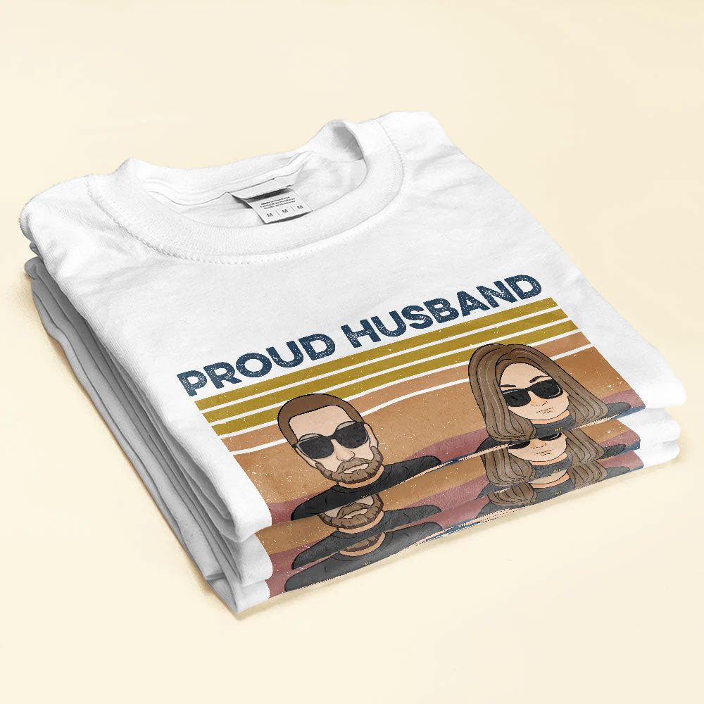 Proud Husband Of A Freaking Awesome Wife, Family Custom Shirt, Gift For Family - Image 2