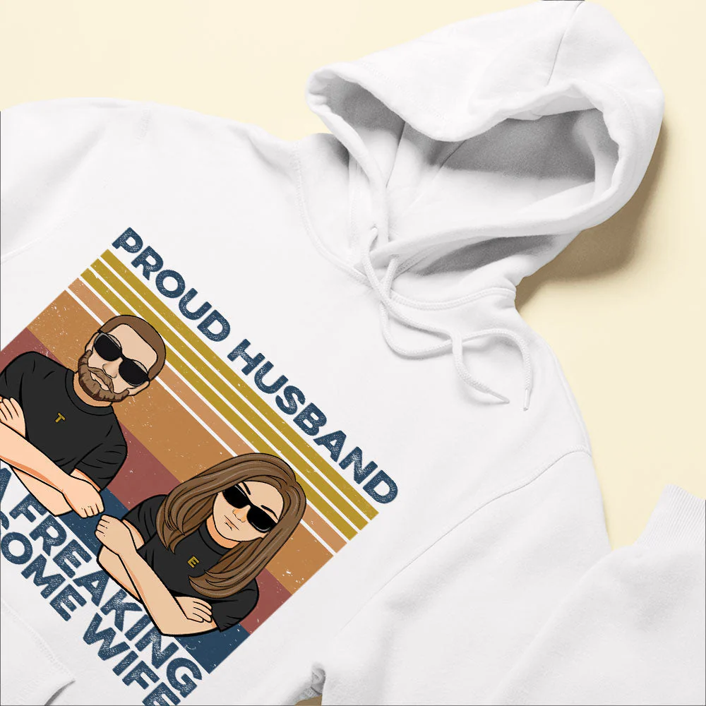 Proud Husband Of A Freaking Awesome Wife, Family Custom Shirt, Gift For Family - Image 6