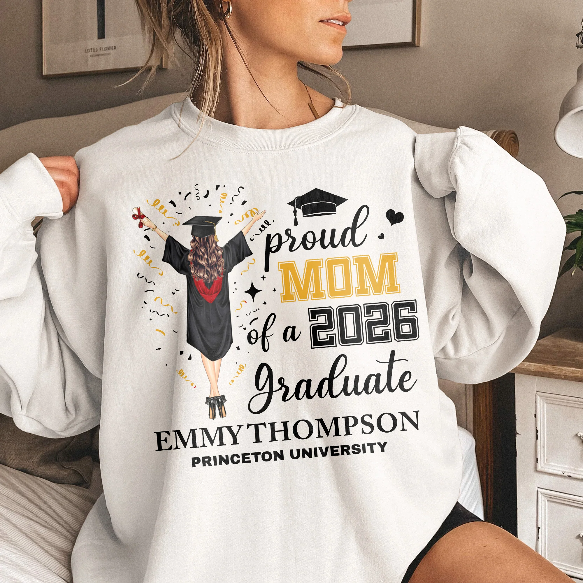 Proud Mom Dad Family Of A Graduate - Personalized Shirt - Image 4
