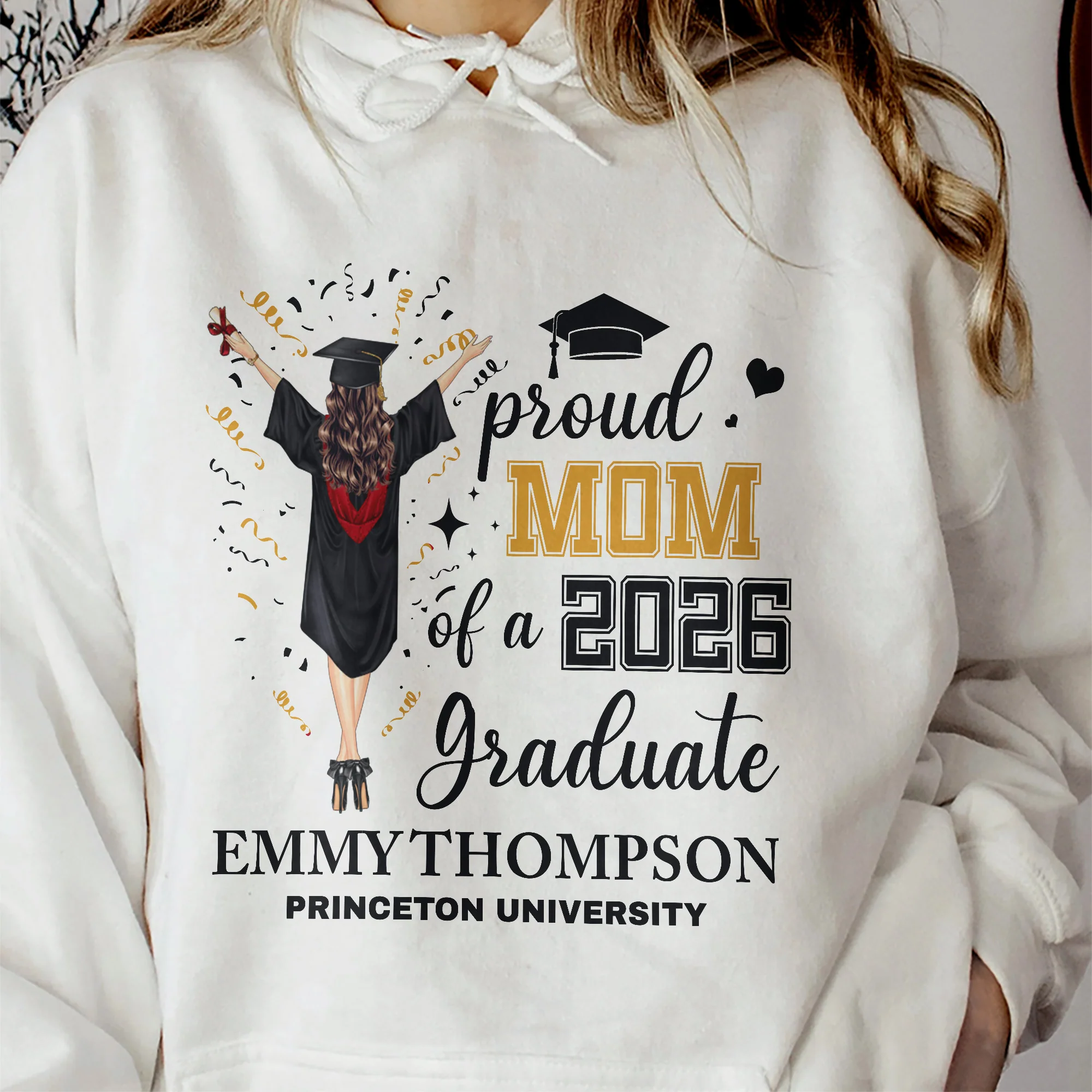 Proud Mom Dad Family Of A Graduate - Personalized Shirt - Image 6