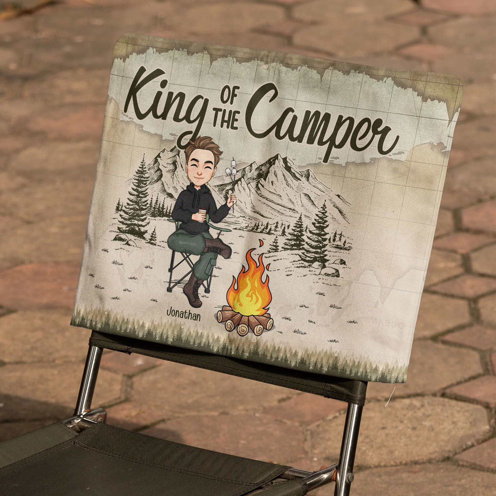 Queen/King Of The Camper - Personalized Folding Chair Cover - Image 5