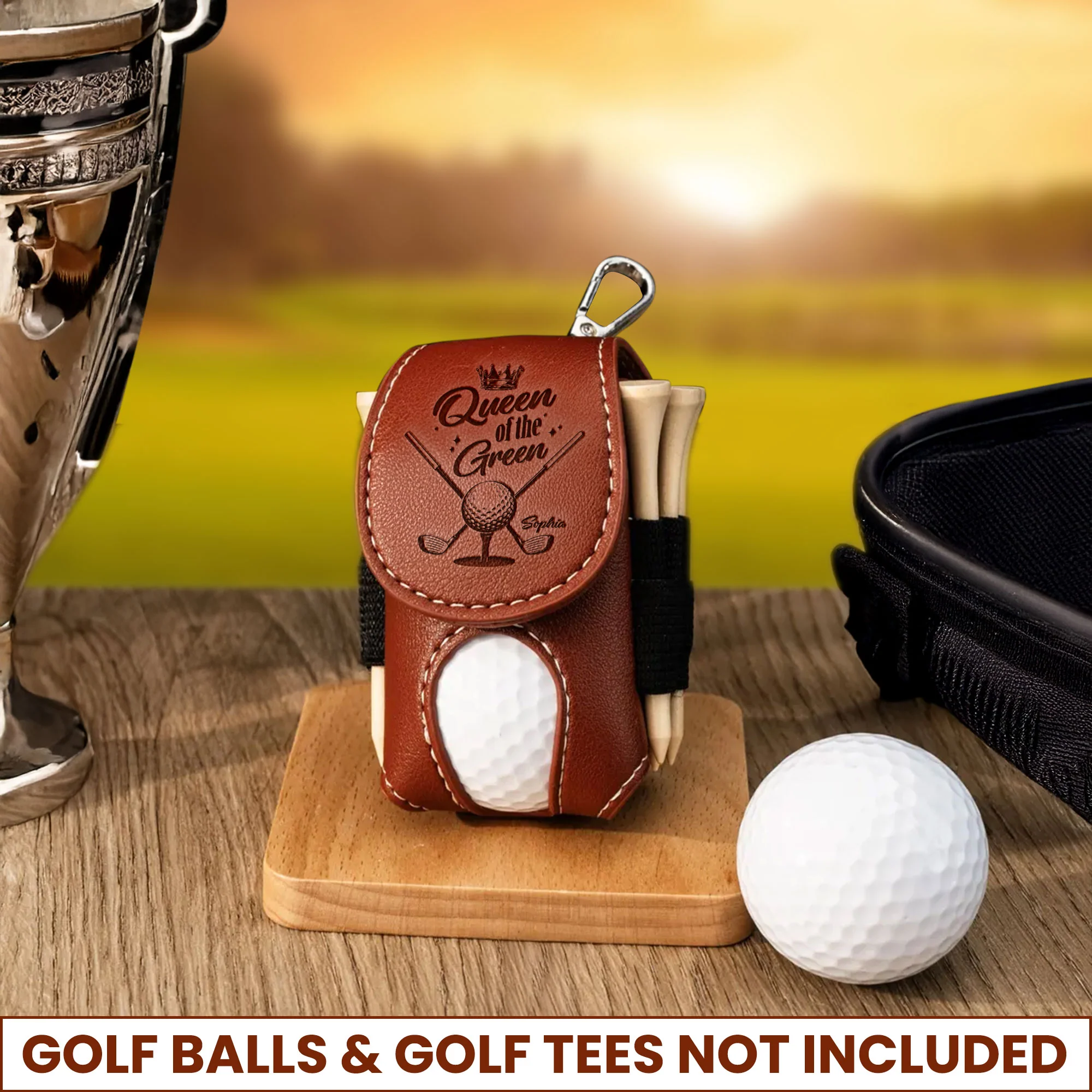 Queen Of The Green - Personalized Golf Ball Holder - Image 3
