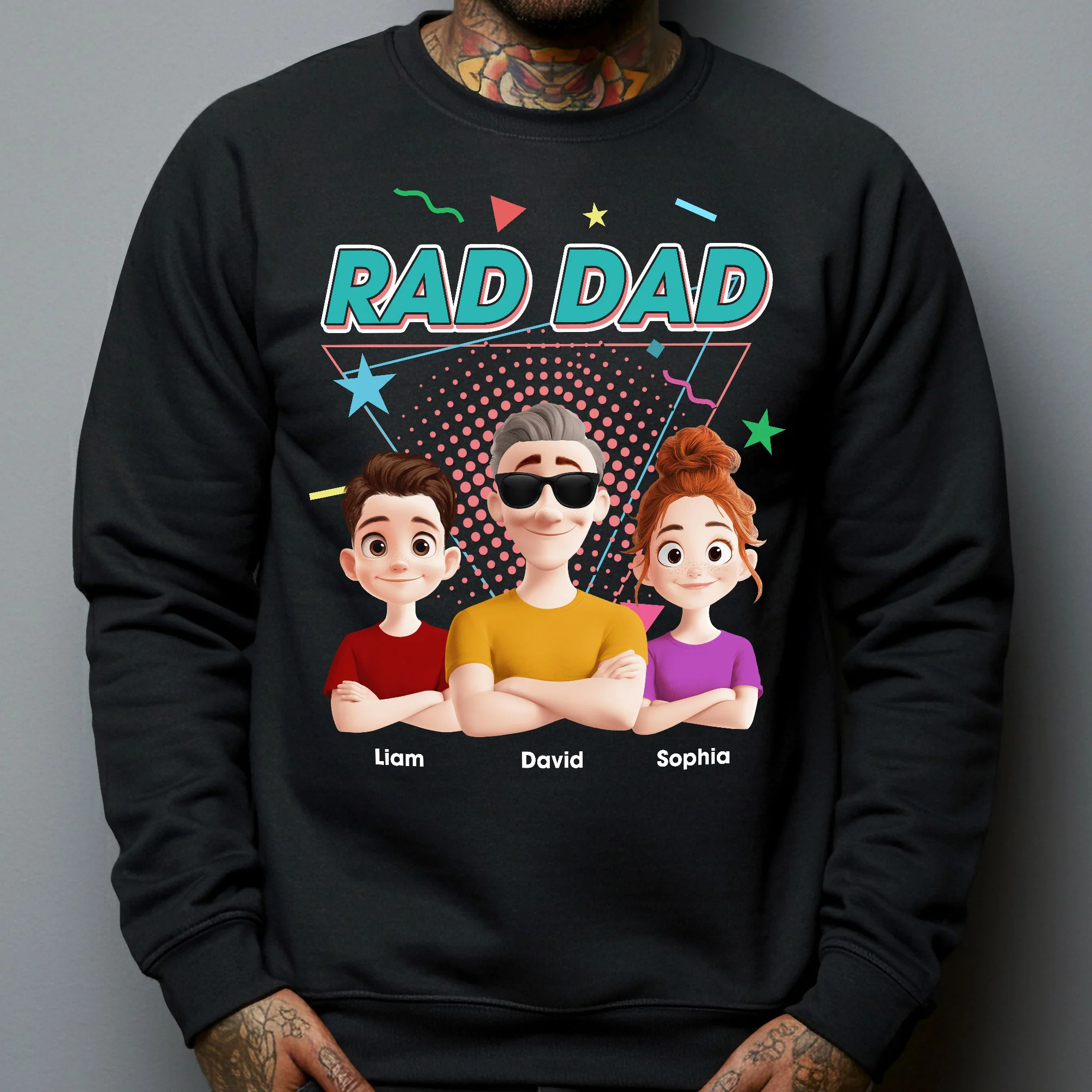 Rad Dad - Funny Cool Dad Gifts - Personalized Shirt - Image 3