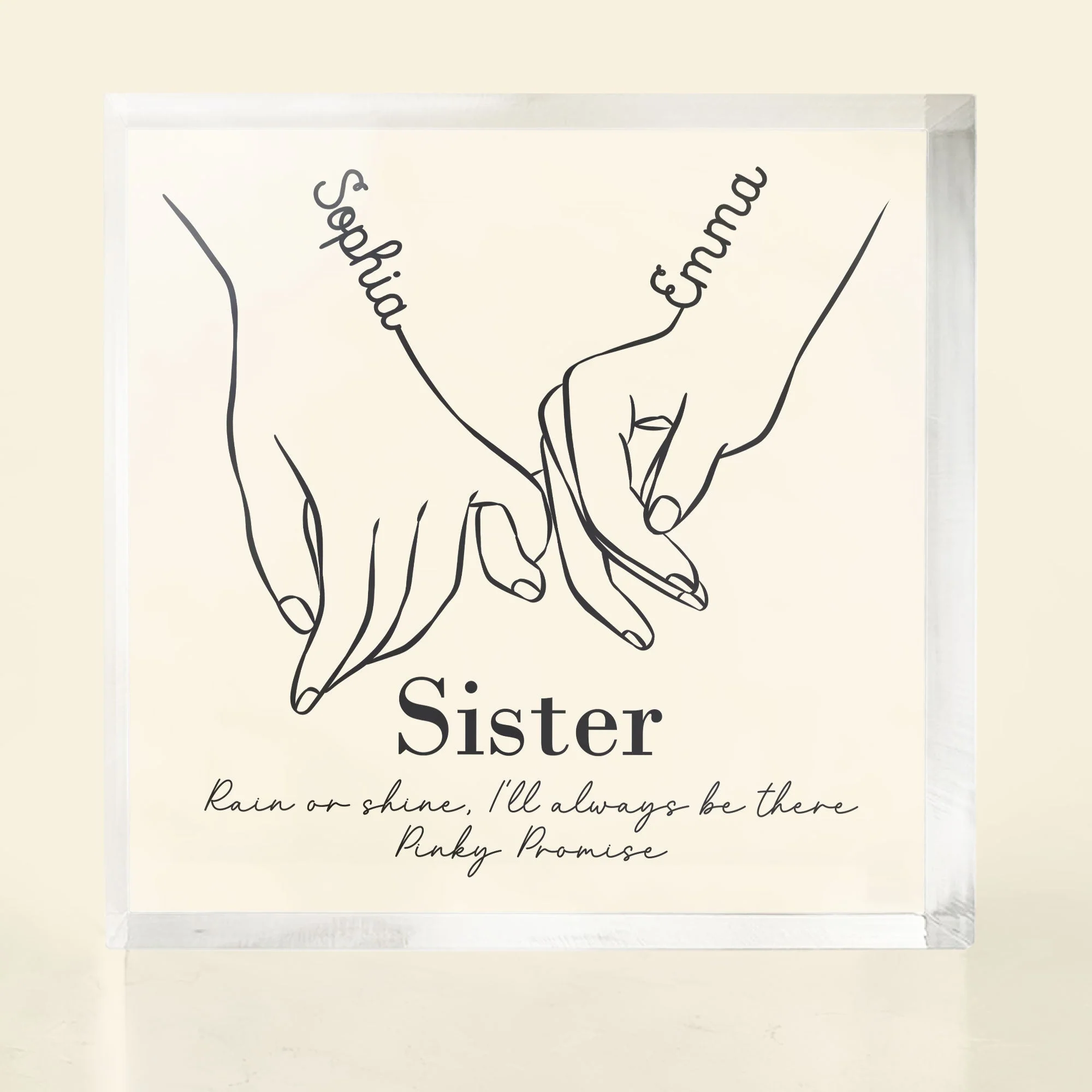 Rain Or Shine, I'll Always Be There - Personalized Custom Square-Shaped Acrylic Plaque