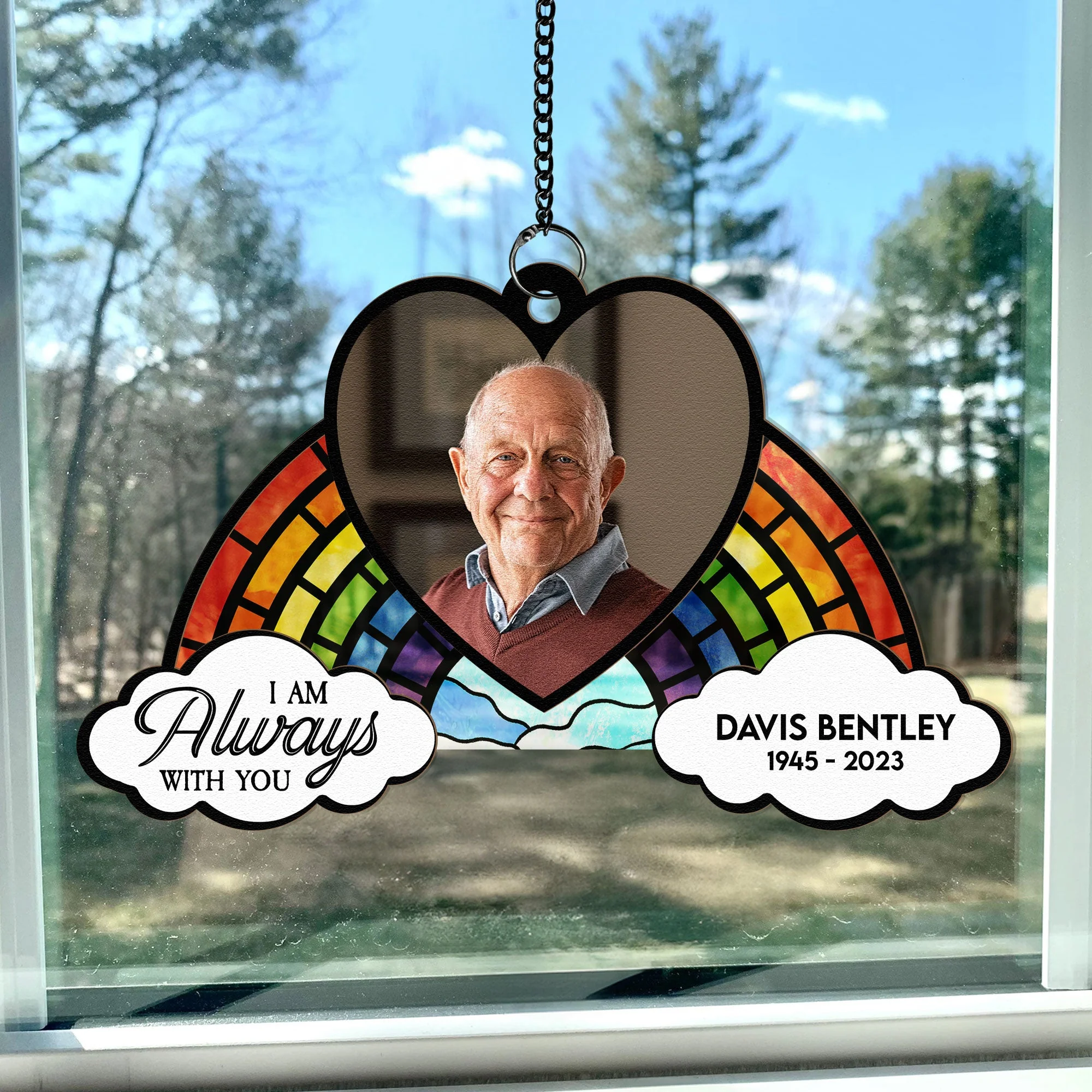Rainbow Bridge - Personalized Window Hanging Suncatcher Photo Ornament - Image 4