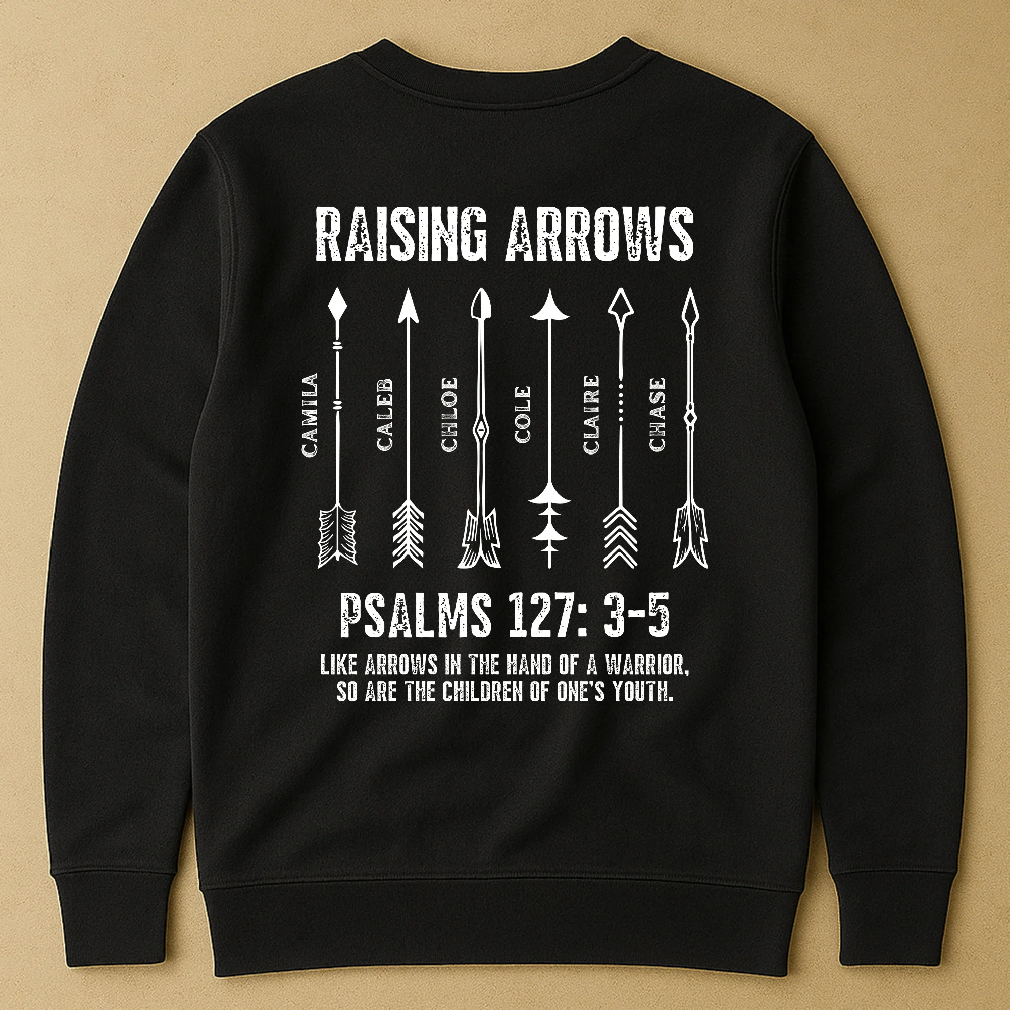 Raising Arrows Christian Father's Day Gift For Dad, Husband With Kids' Names - Personalized Shirt - Image 6