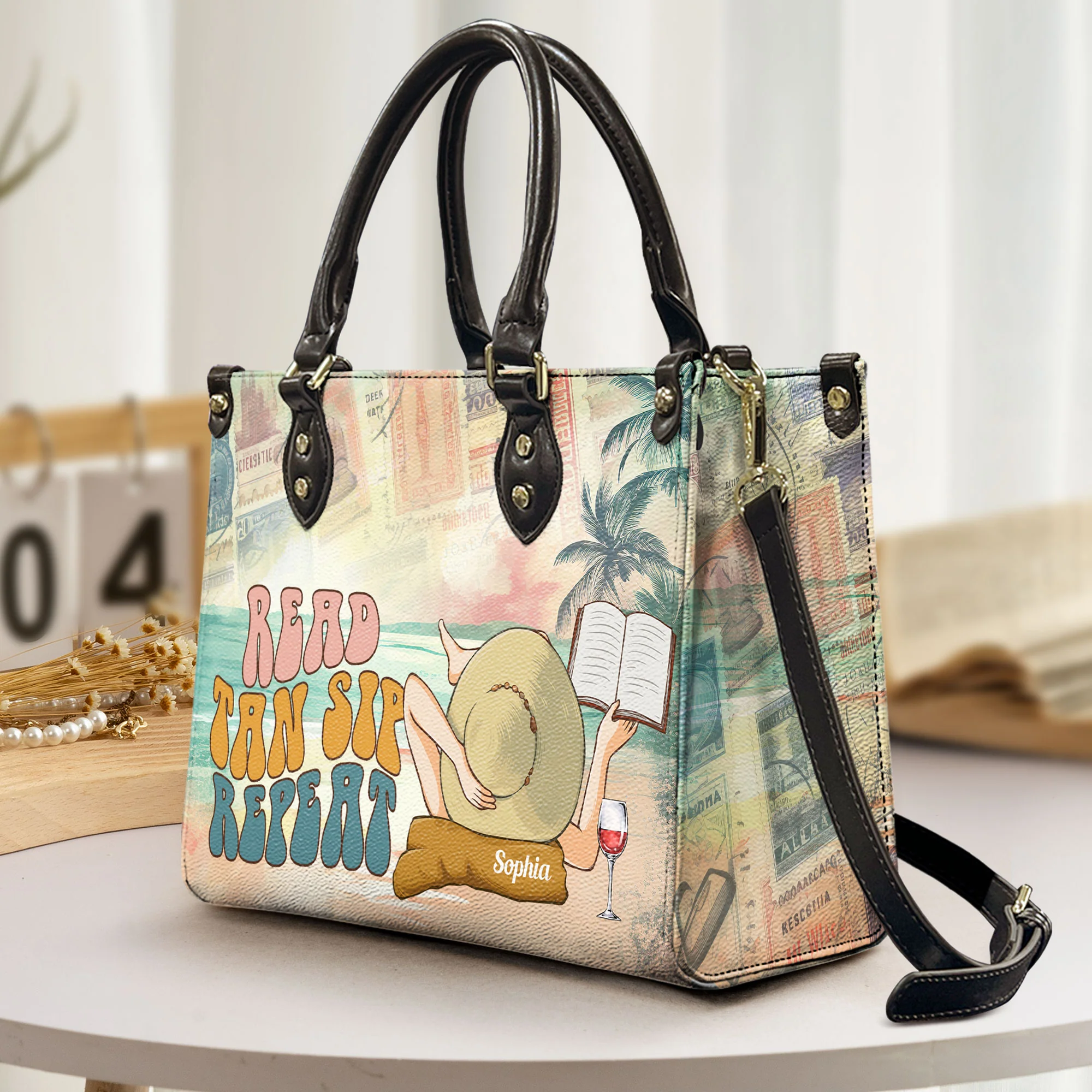 Read Tan & Repeat - Personalized Leather Bag - Image 2