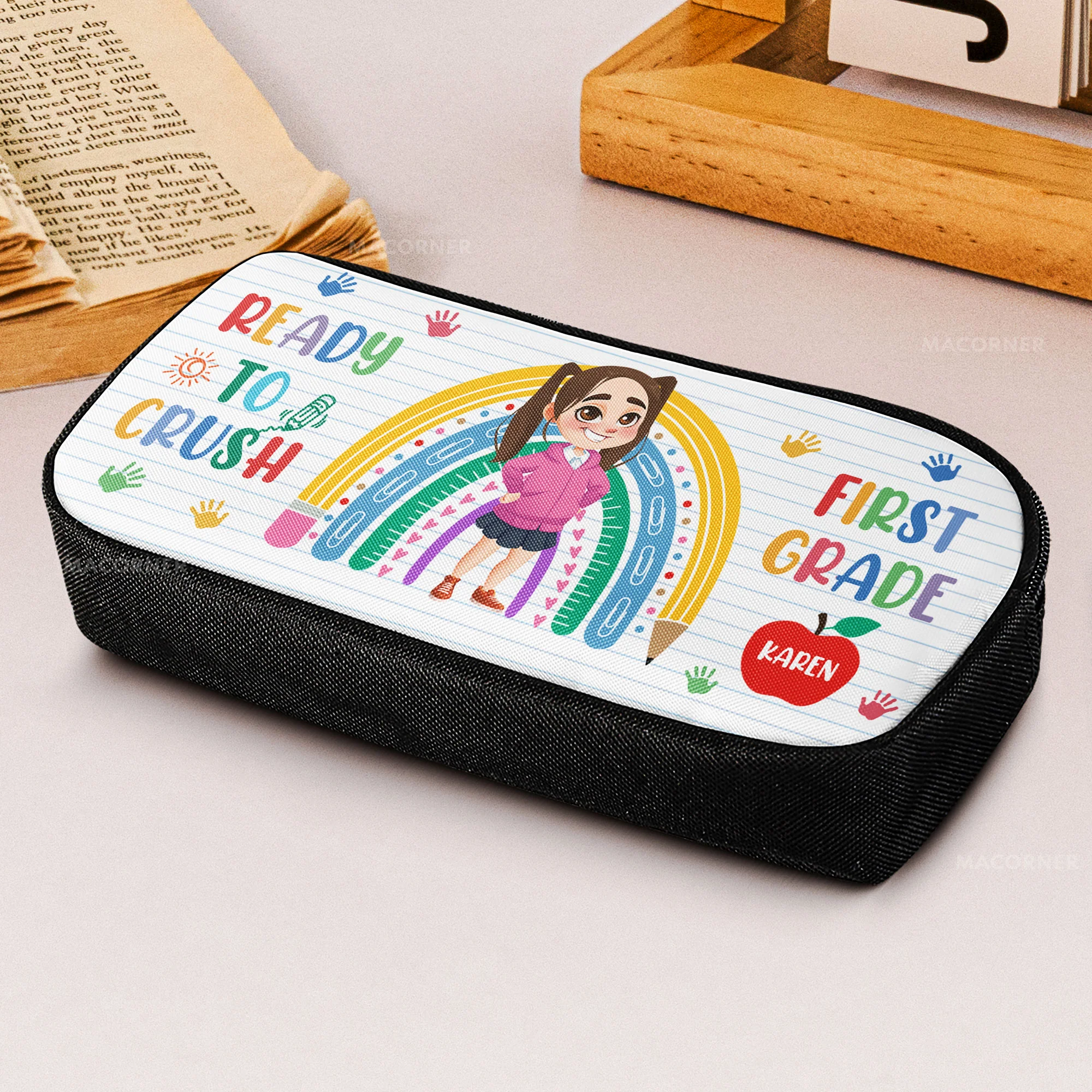 Ready To Crush First Grade Gift For Kids - Personalized Pencil Case - Image 4