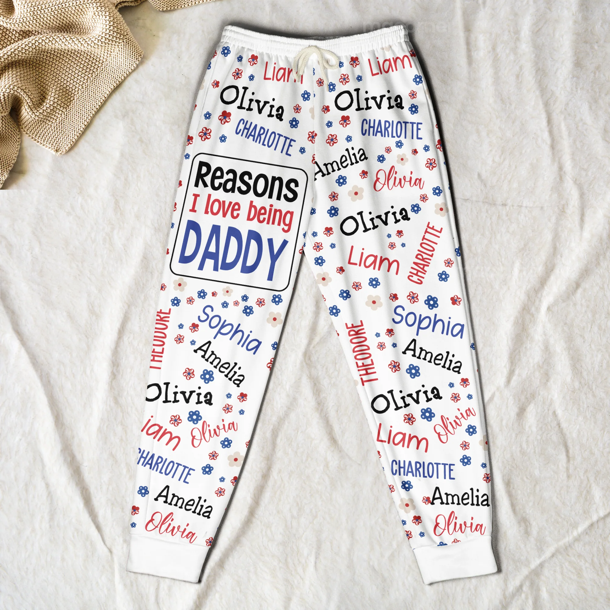 Reasons I Love Being A Papa Custom Name - Personalized Lounge Pants - Image 5