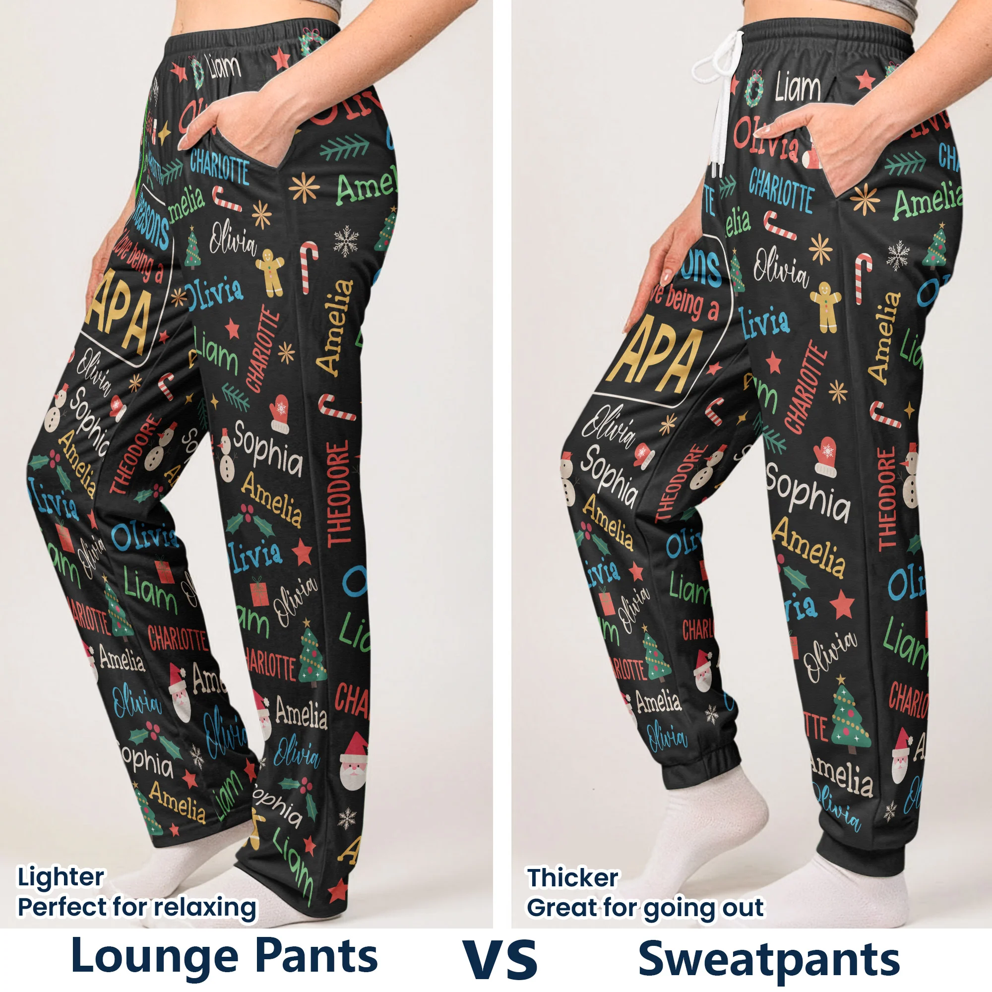 Reasons I Love Being A Papa - Personalized Sweatpants, Lounge Pants With Pockets - Image 5